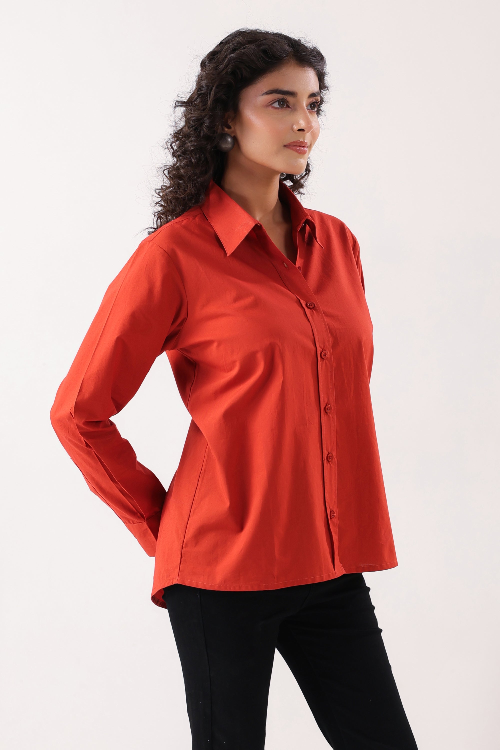 Red Essence Formal Poplin Shirt