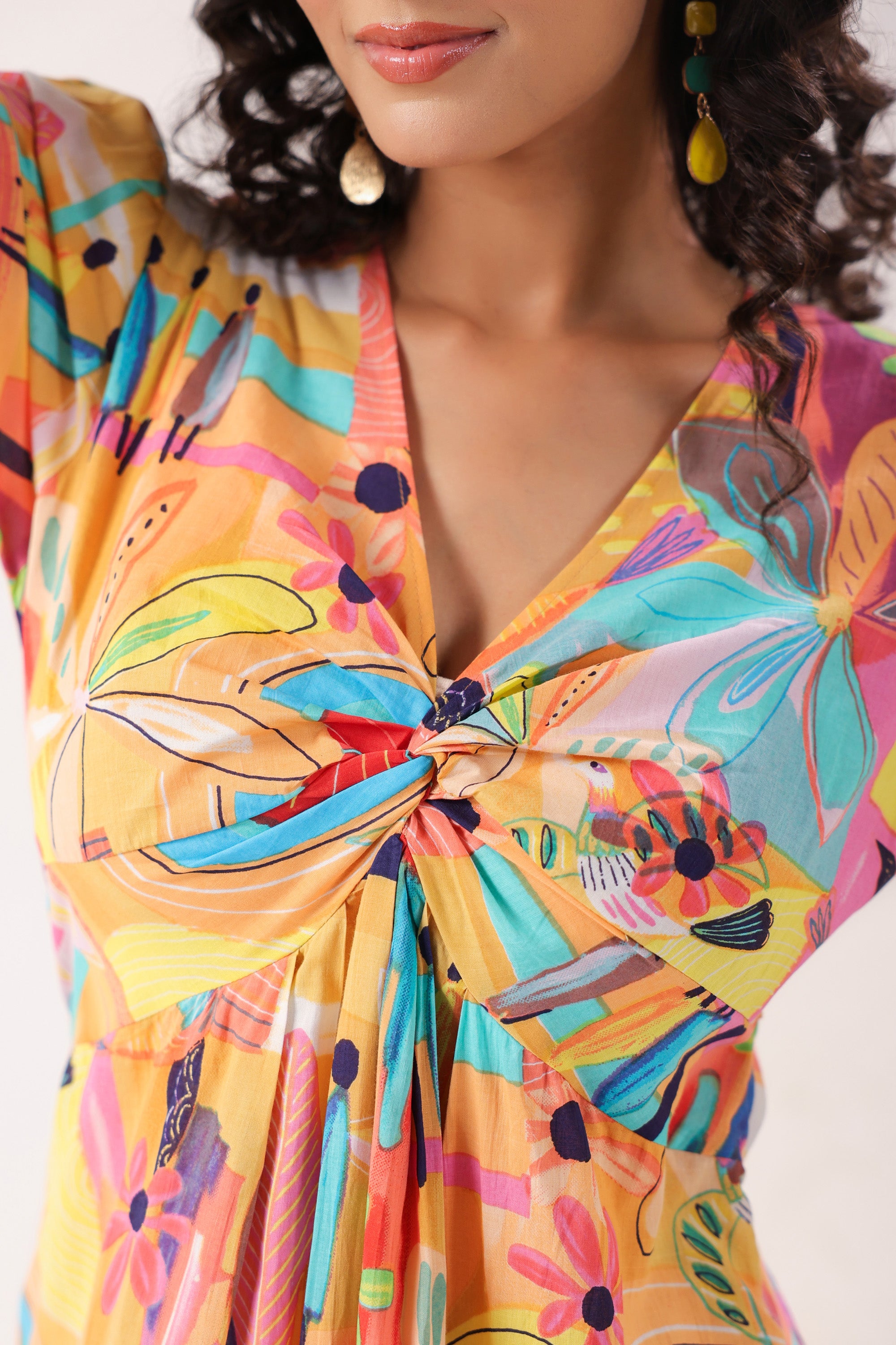 Radiant Bloom Cotton Sundress