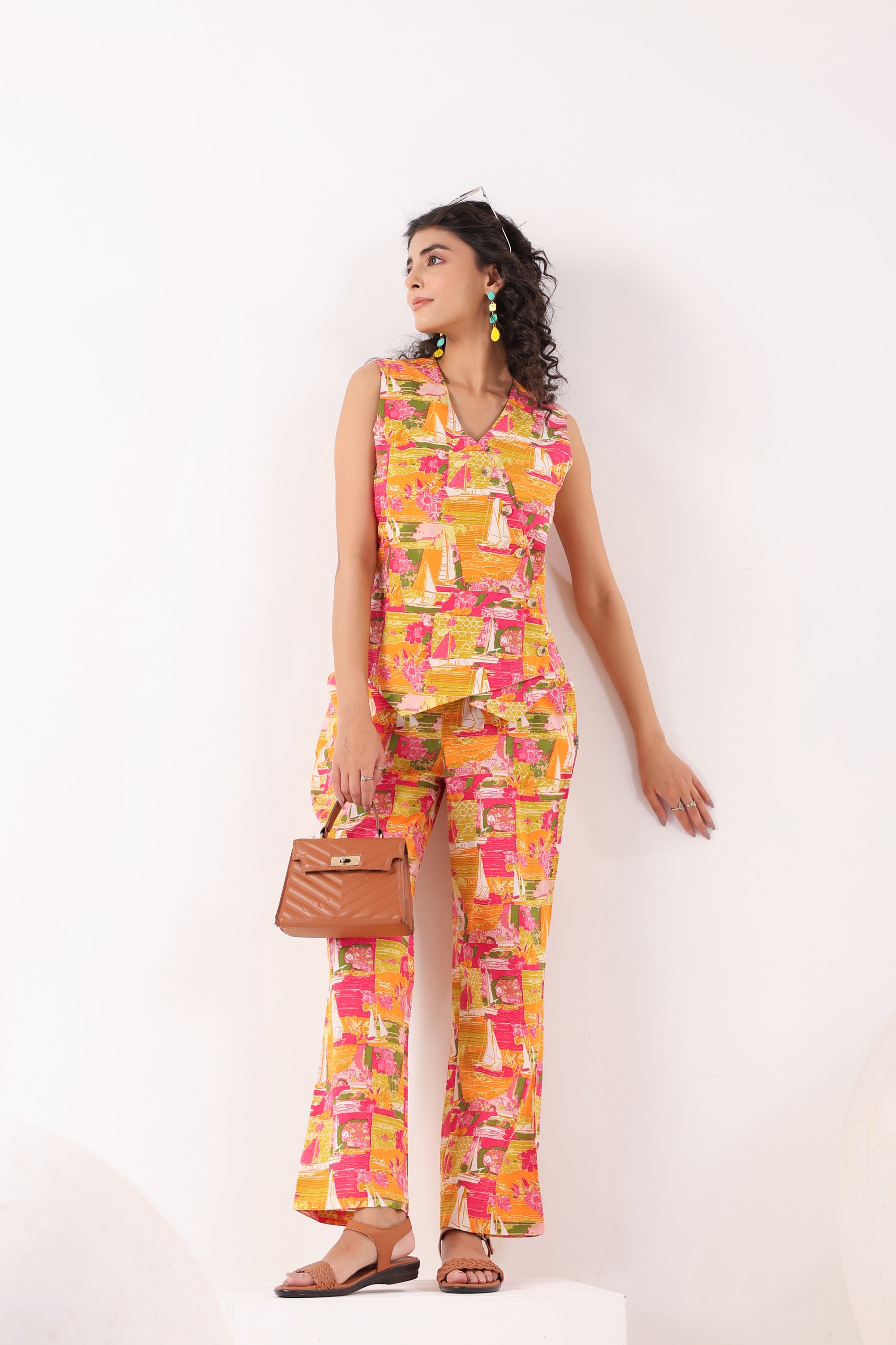Sunburst Symphony Multi Cotton Co-ord Set