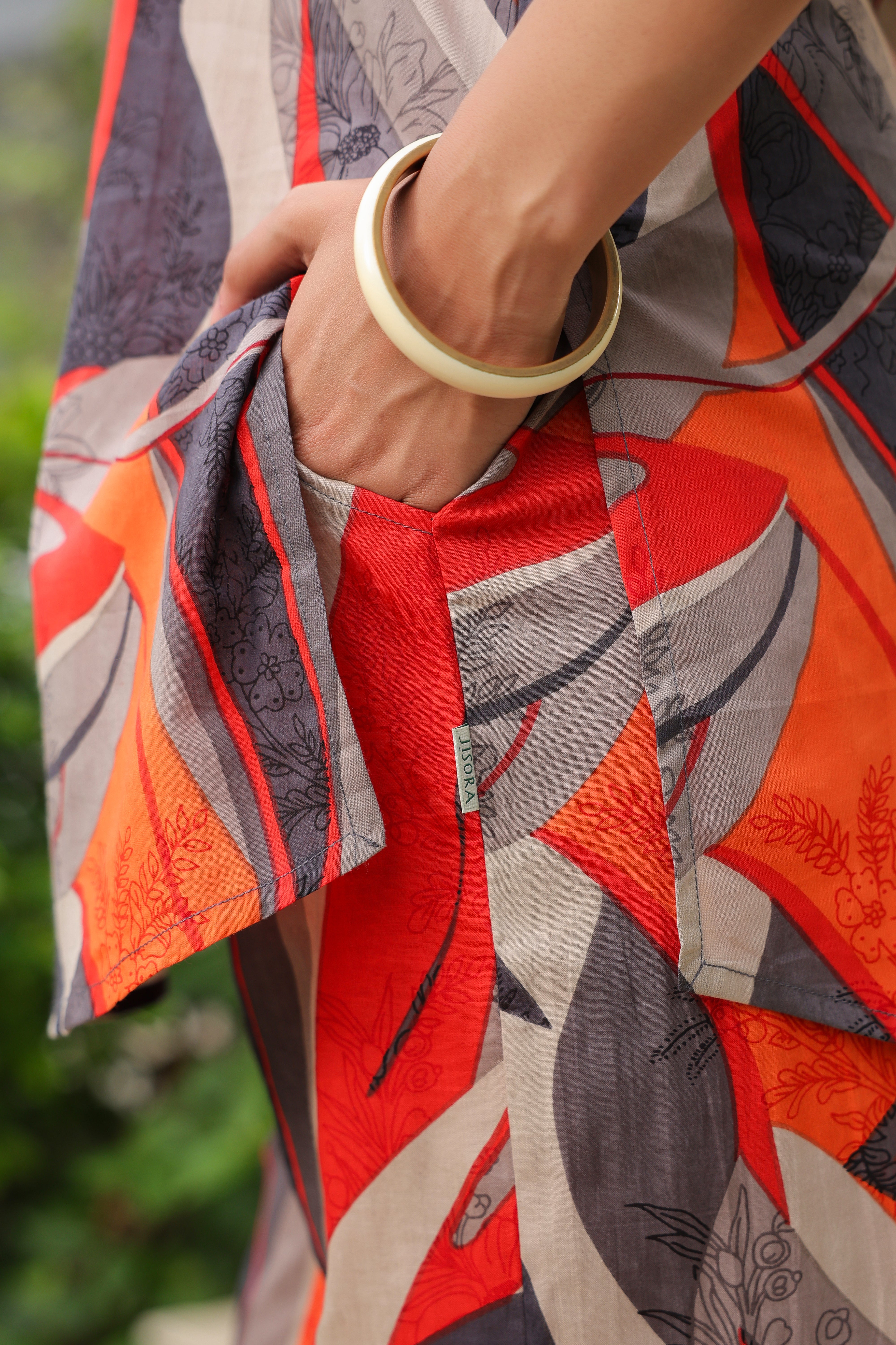 Sunset Hues Abstract Printed Multicolour Cotton Co-ord Set