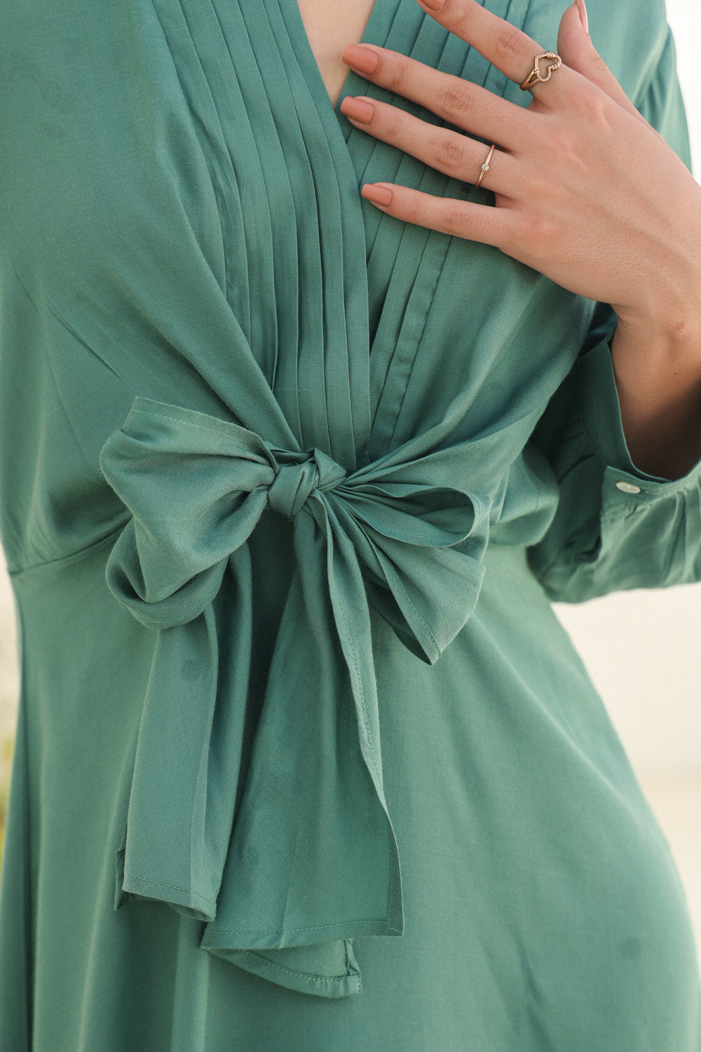 Sage Serenity Russian Silk Dress