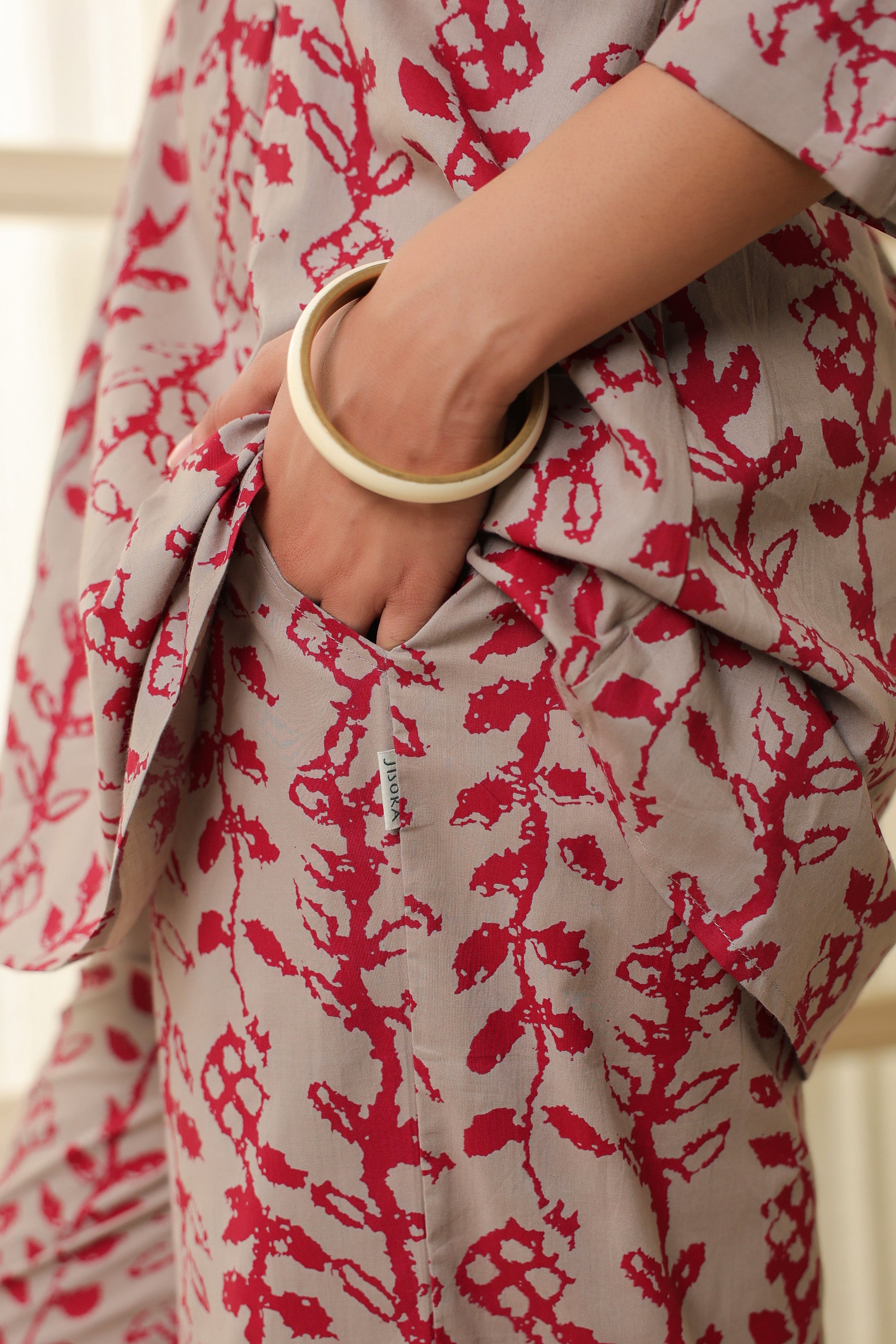 Flowing Leaves Printed Cotton Co-ord Set