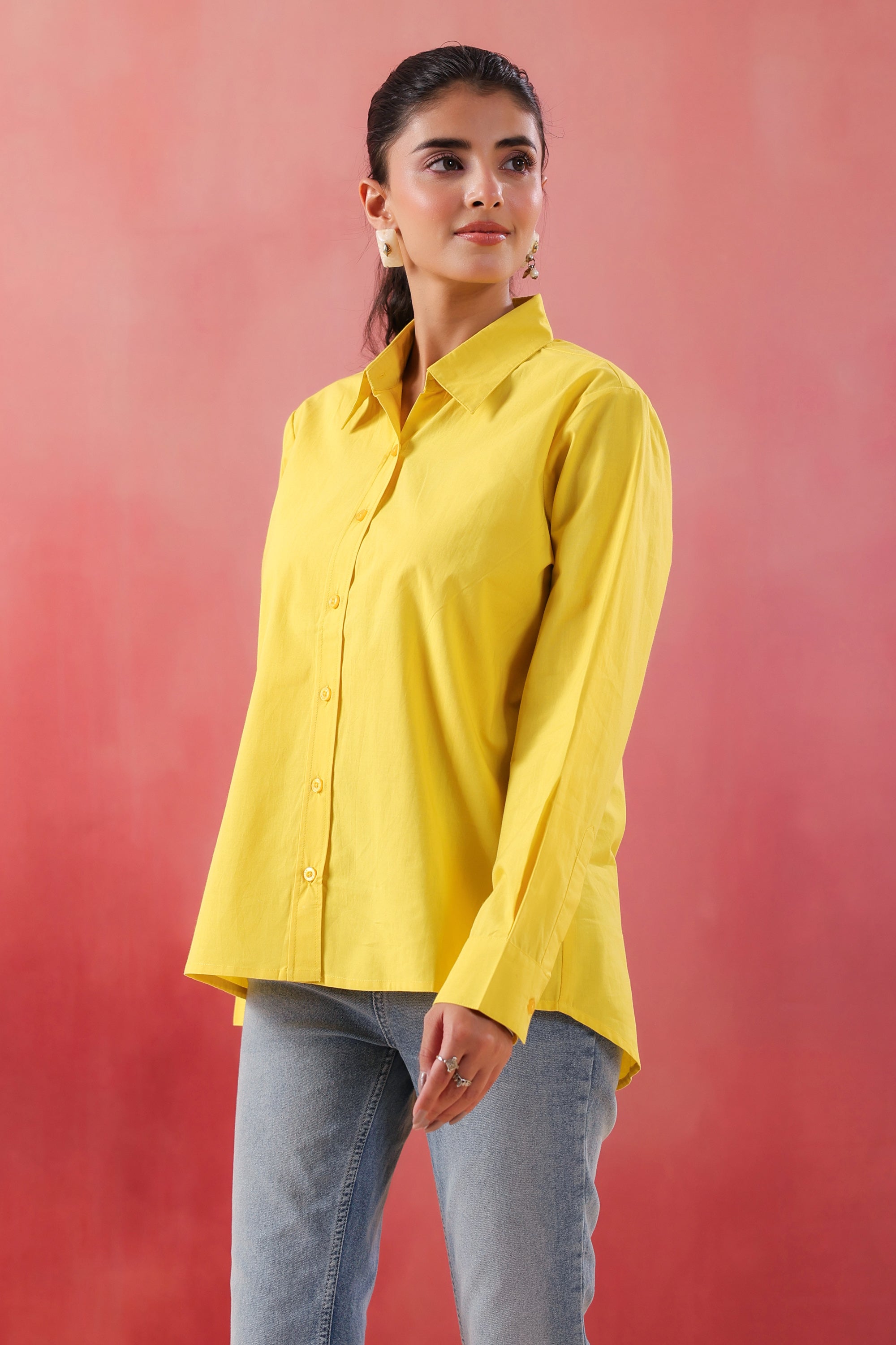 Radiant Rise Everyday Yellow Poplin Shirt