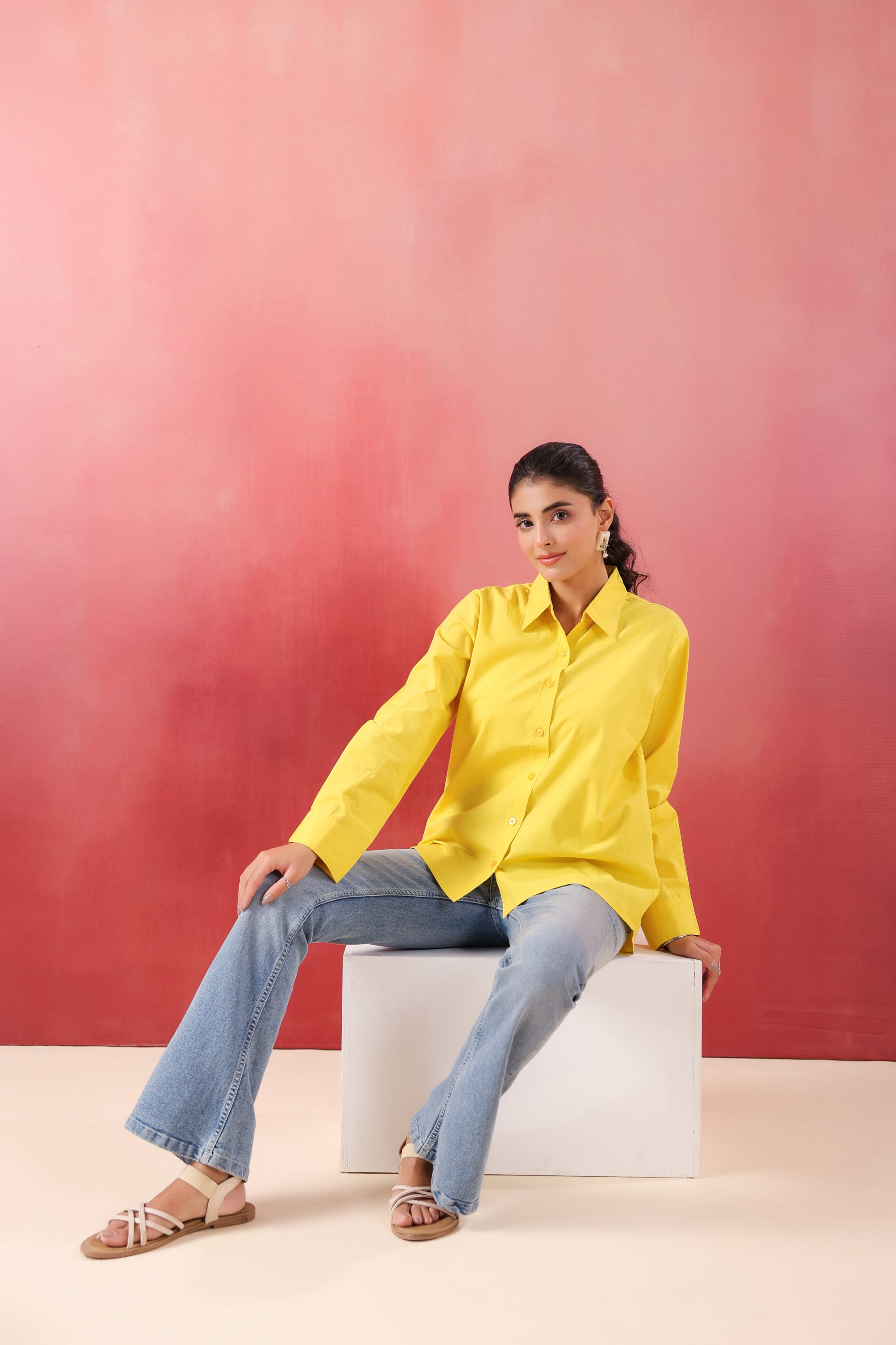 Radiant Rise Everyday Yellow Poplin Shirt