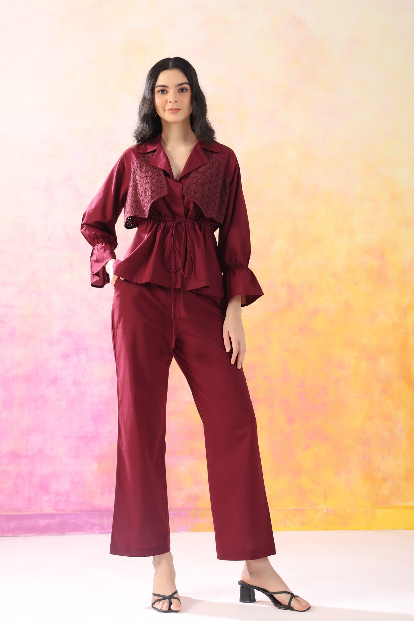 Sleek Essence Maroon Co-ord Set