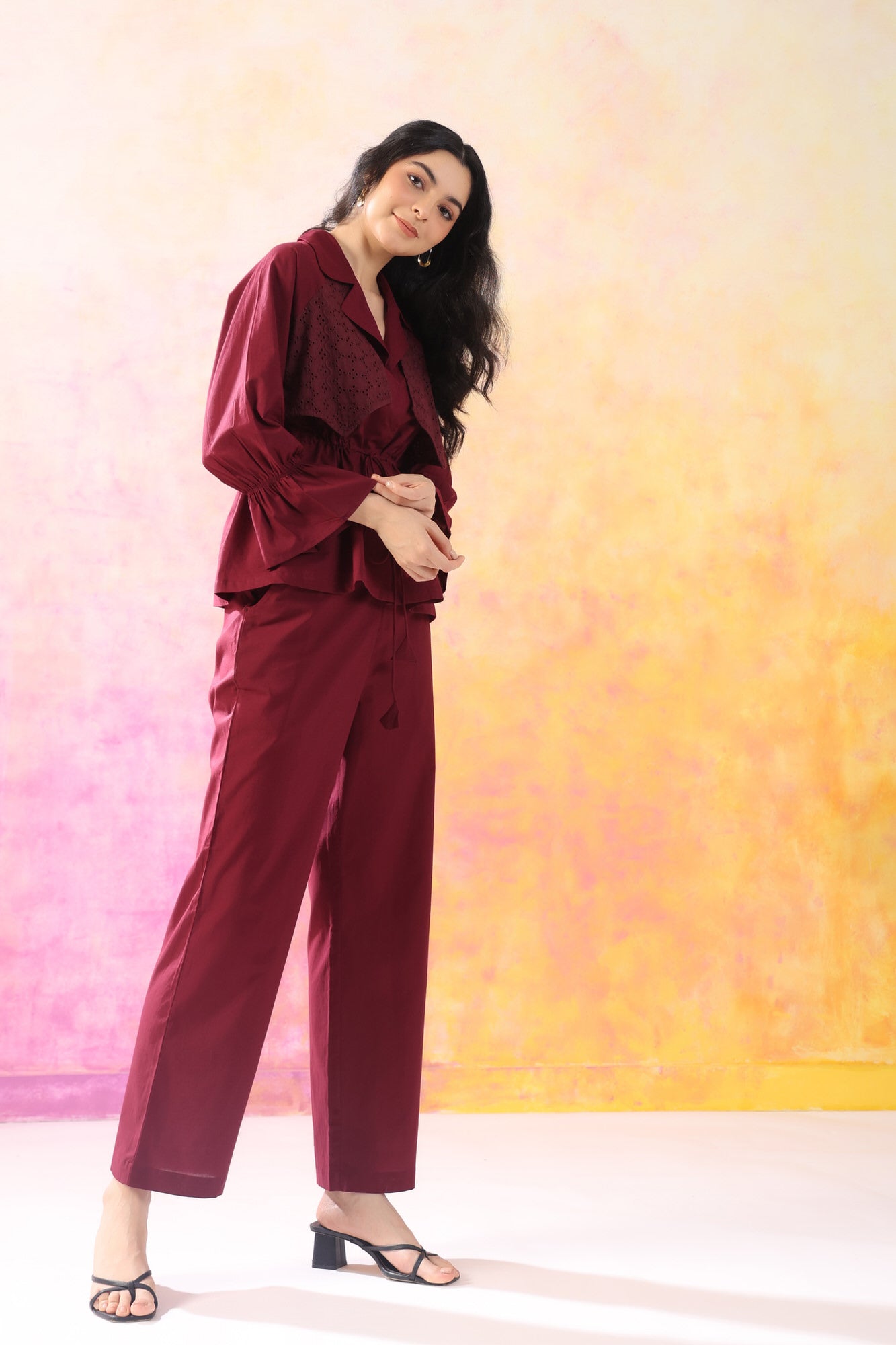 Sleek Essence Maroon Co-ord Set