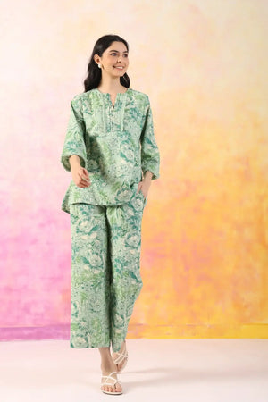Tropical Escape Cotton Flex Co-ord Set