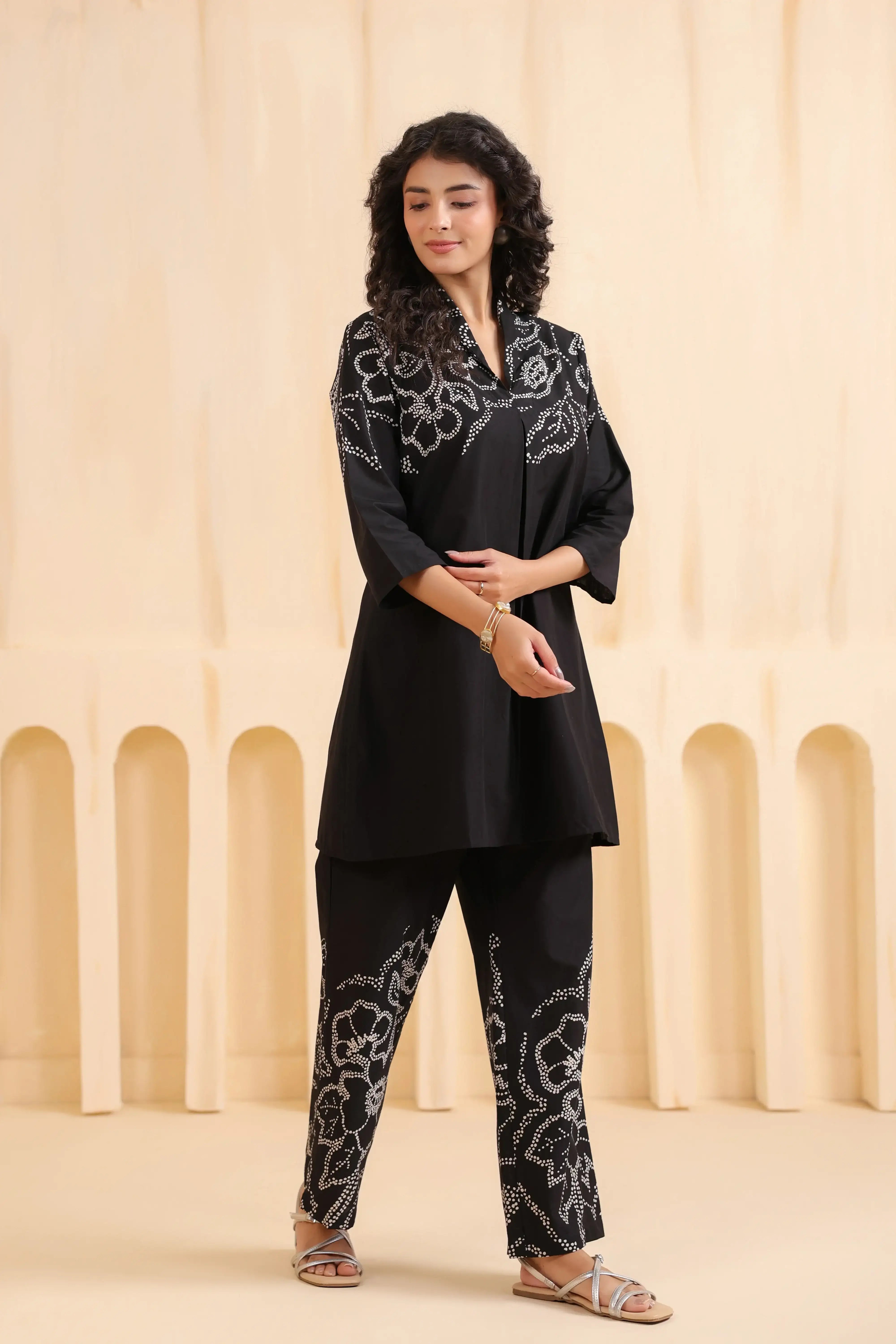 Noir Cotton Flora Co-ord Set