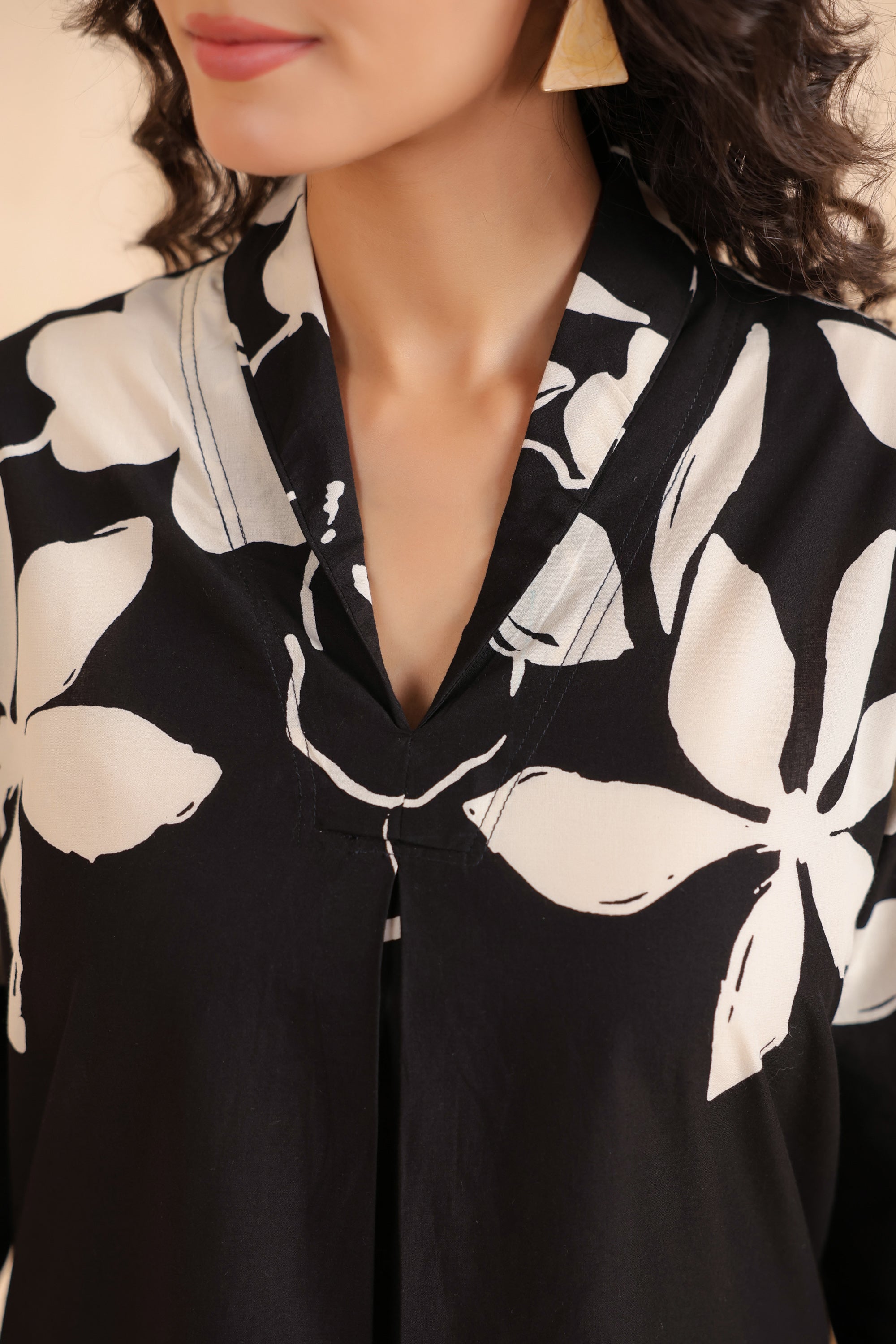 Noir Bloom Printed Cotton Co-ord Set