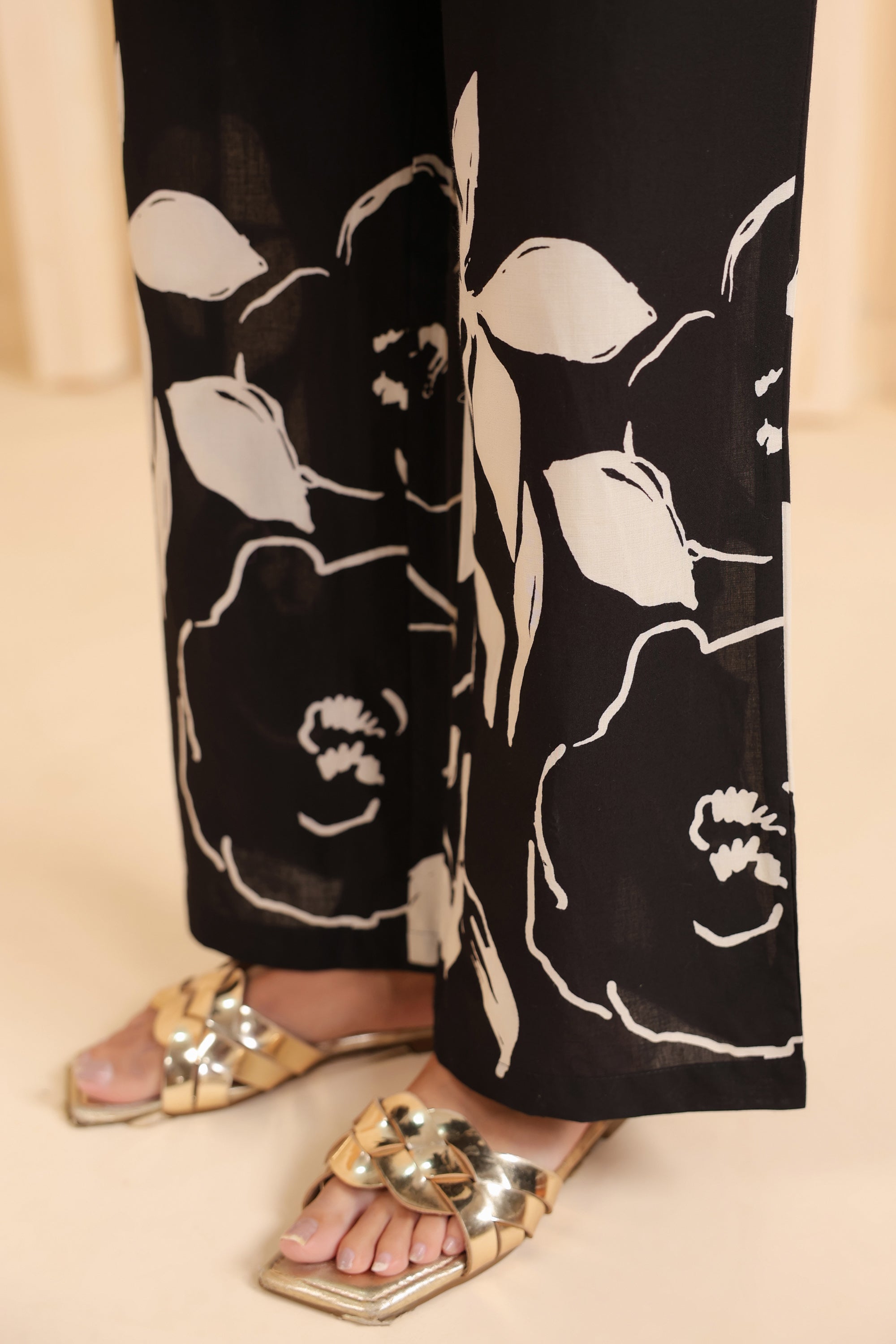 Noir Bloom Printed Cotton Co-ord Set