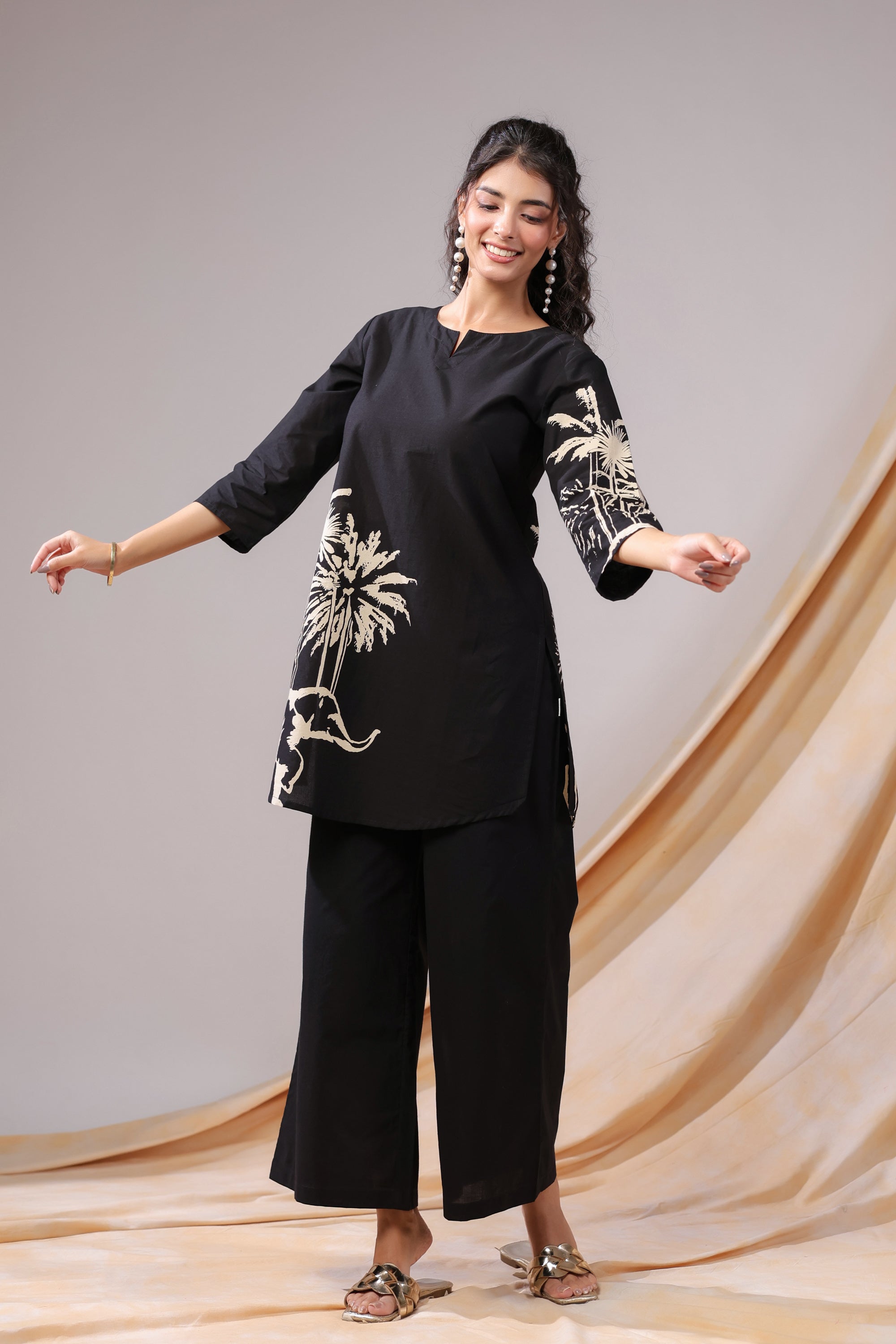 Midnight Safari Cotton Co-ord Set