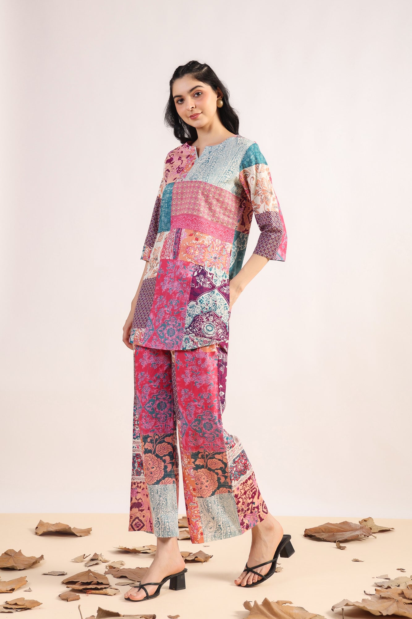 Jungle Gem Patch Palazzo Loungewear Set