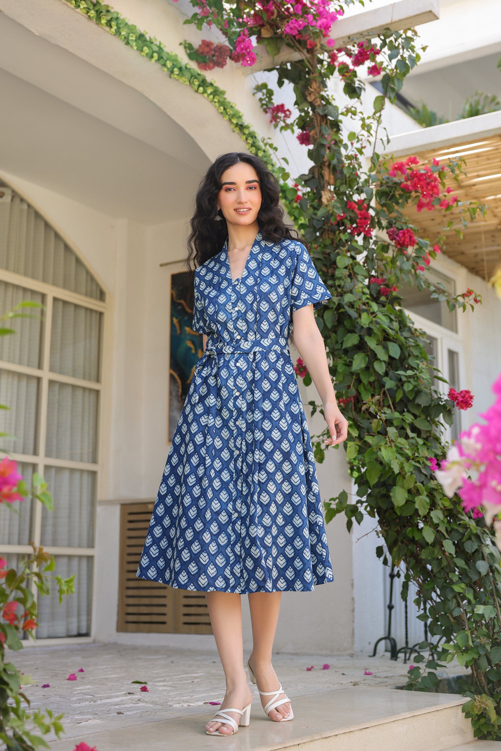 Indigo Blue Cotton Dress