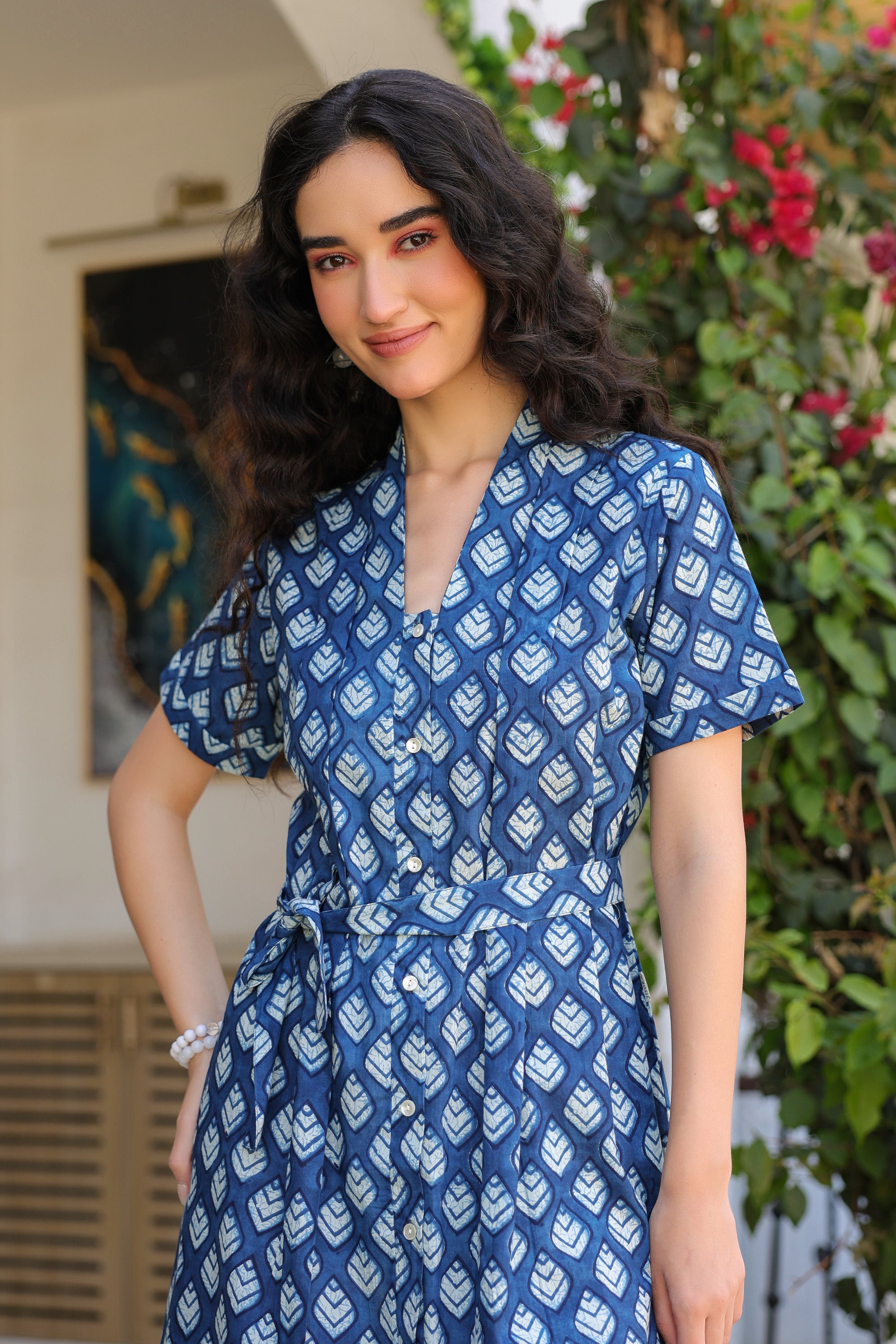 Indigo Blue Cotton Dress