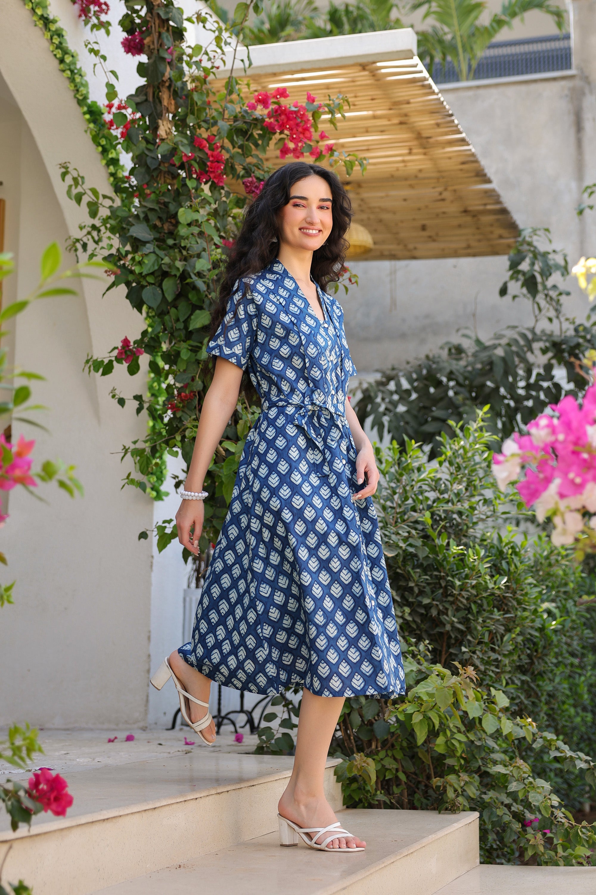 Indigo Blue Cotton Dress