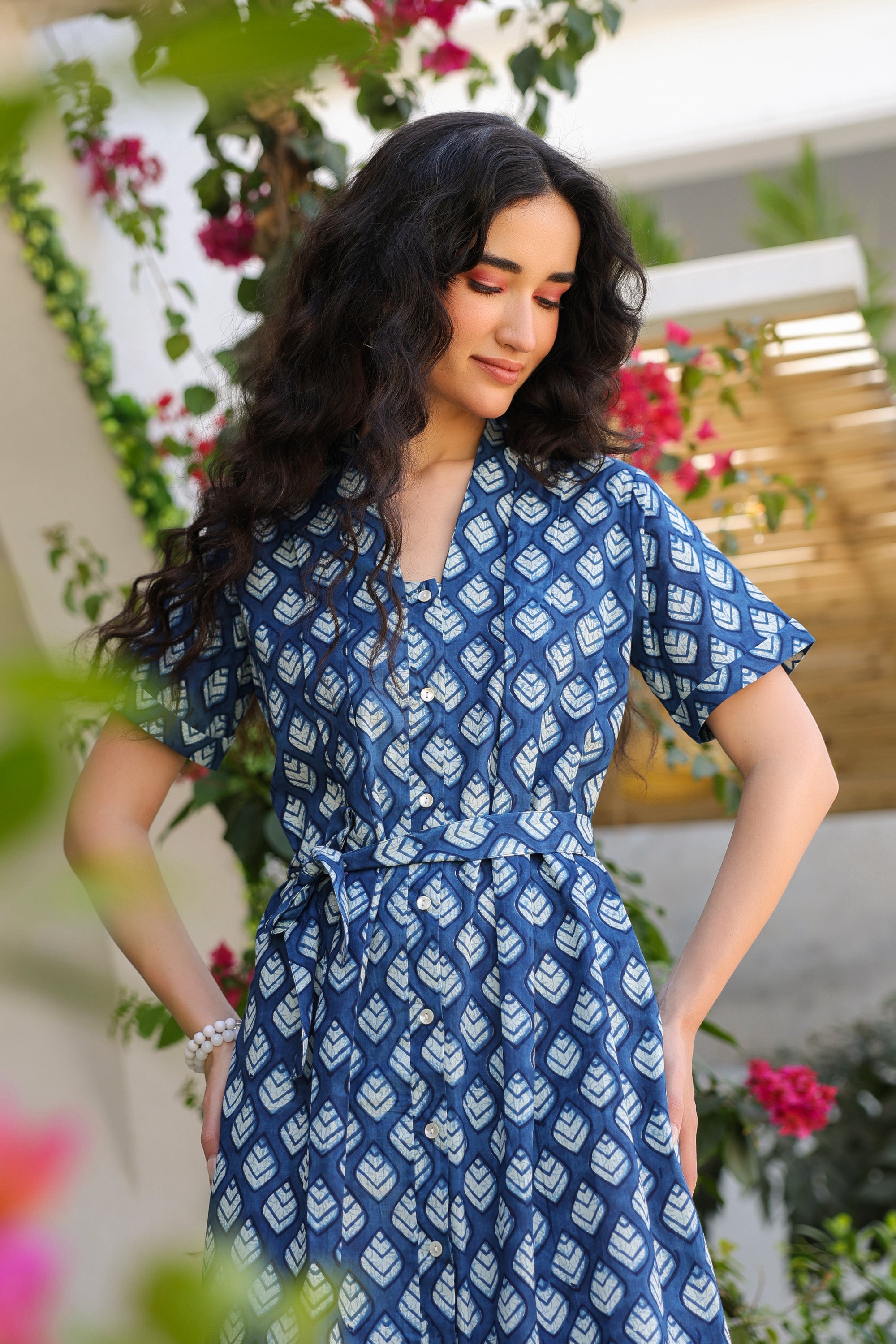 Indigo Blue Cotton Dress