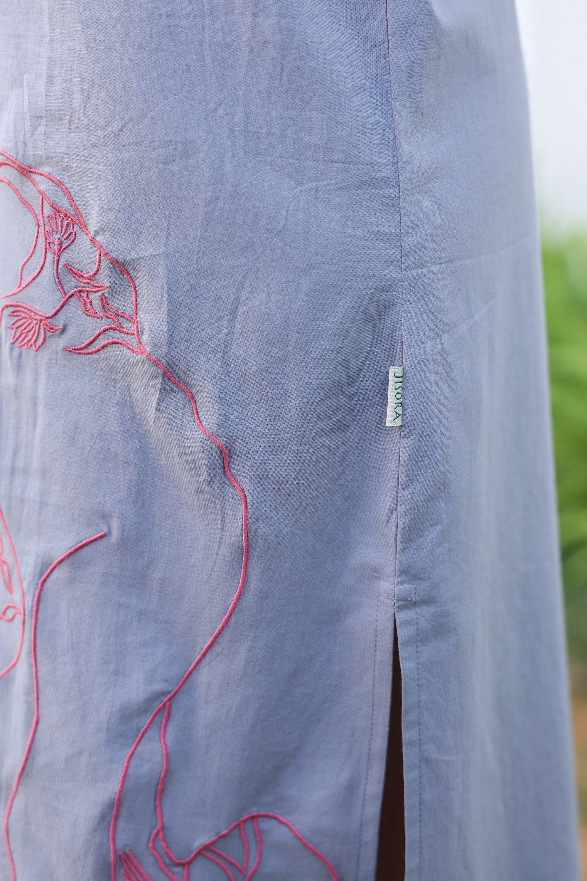 Slate Grey Safari Cotton Dress