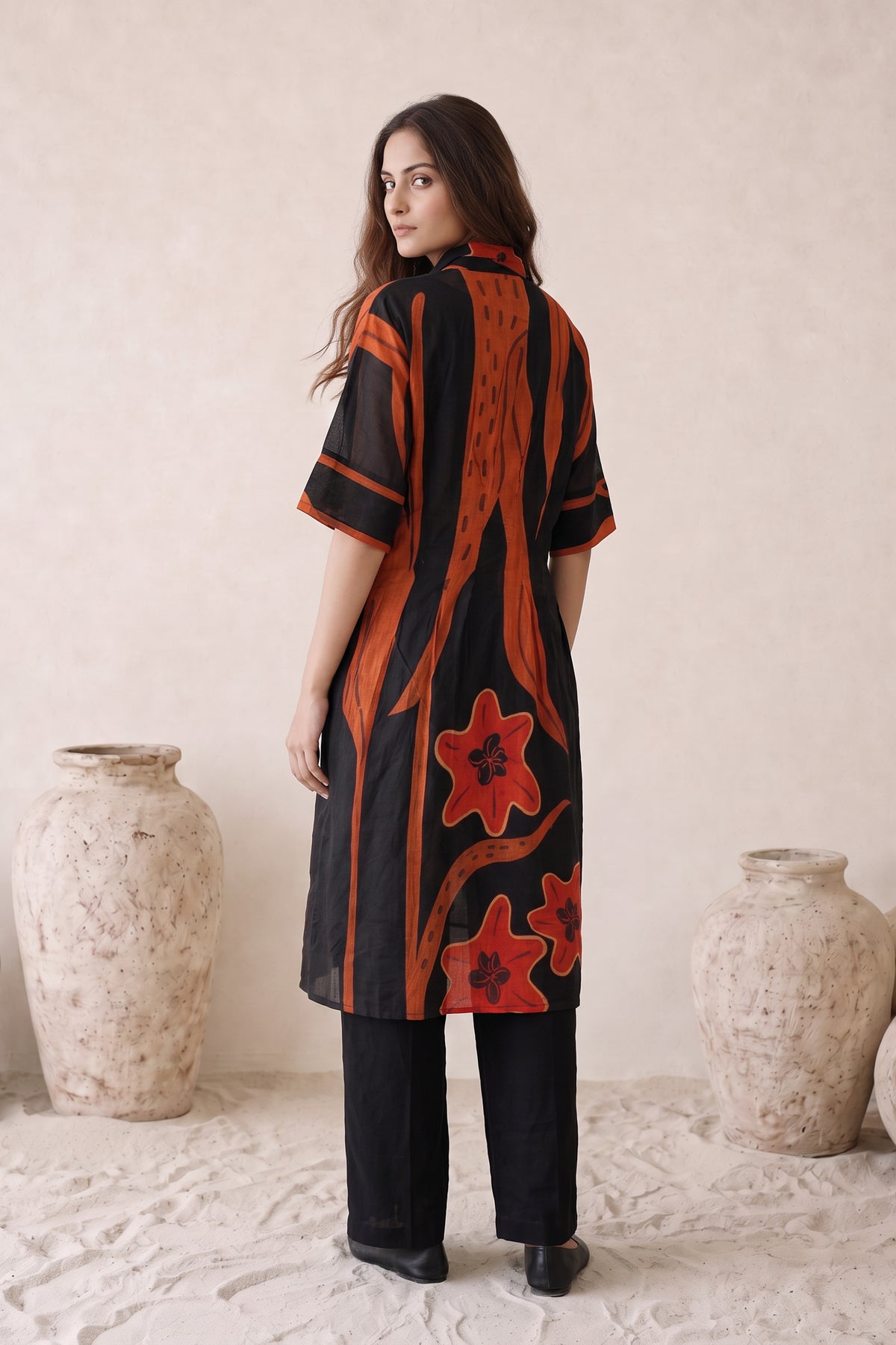Abstract Floral Mul Cotton Co-ord Set