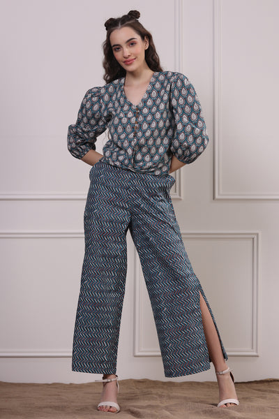 Waterdrops with Zigzag Blue Co-ordinate Set