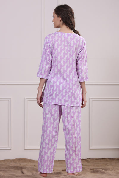 Paisley on Lavender Loungewear