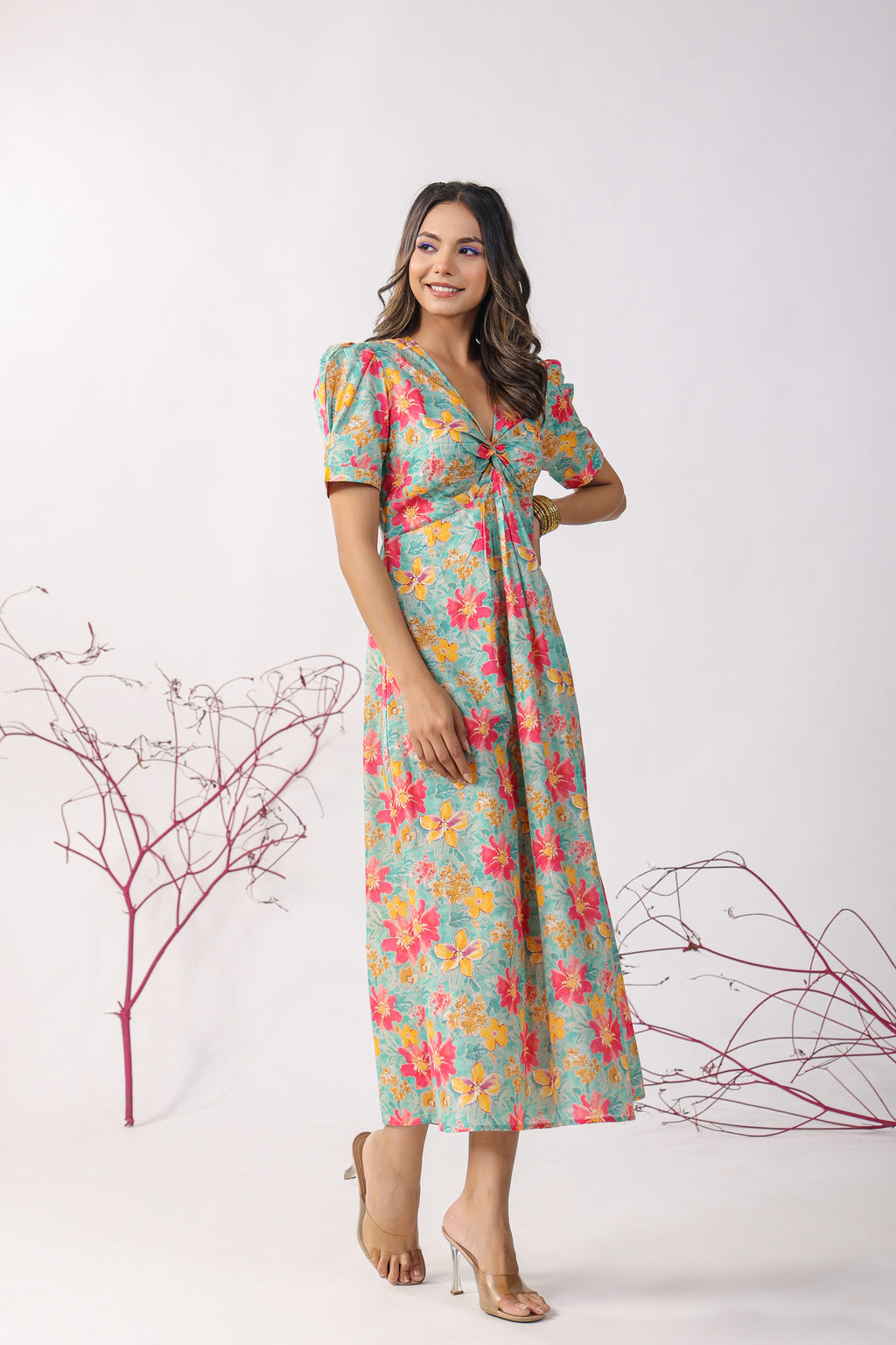 Flower Bloom on Cotton Sundress Flower Bloom on Cotton Sundress