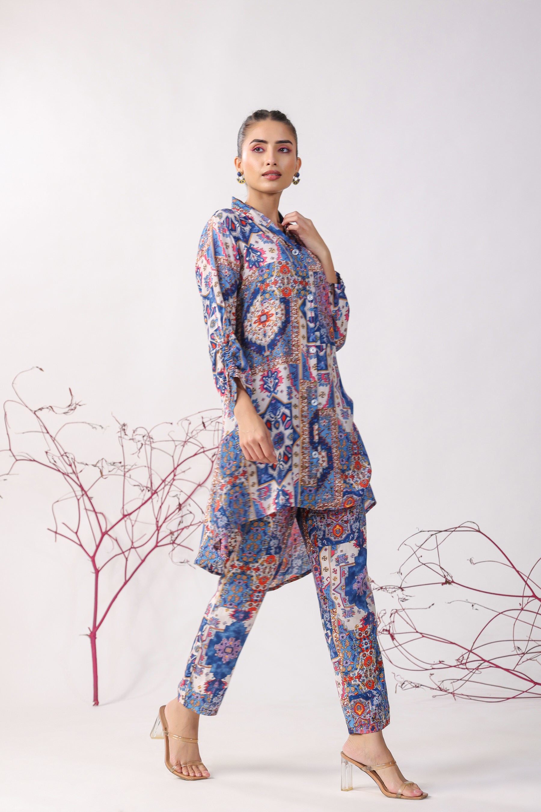 Bloom Craft Muslin Silk Co-ord Set