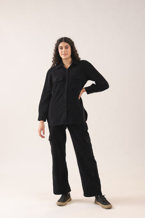 Figgy Shacket Cotton Corduroy Co-ord Set