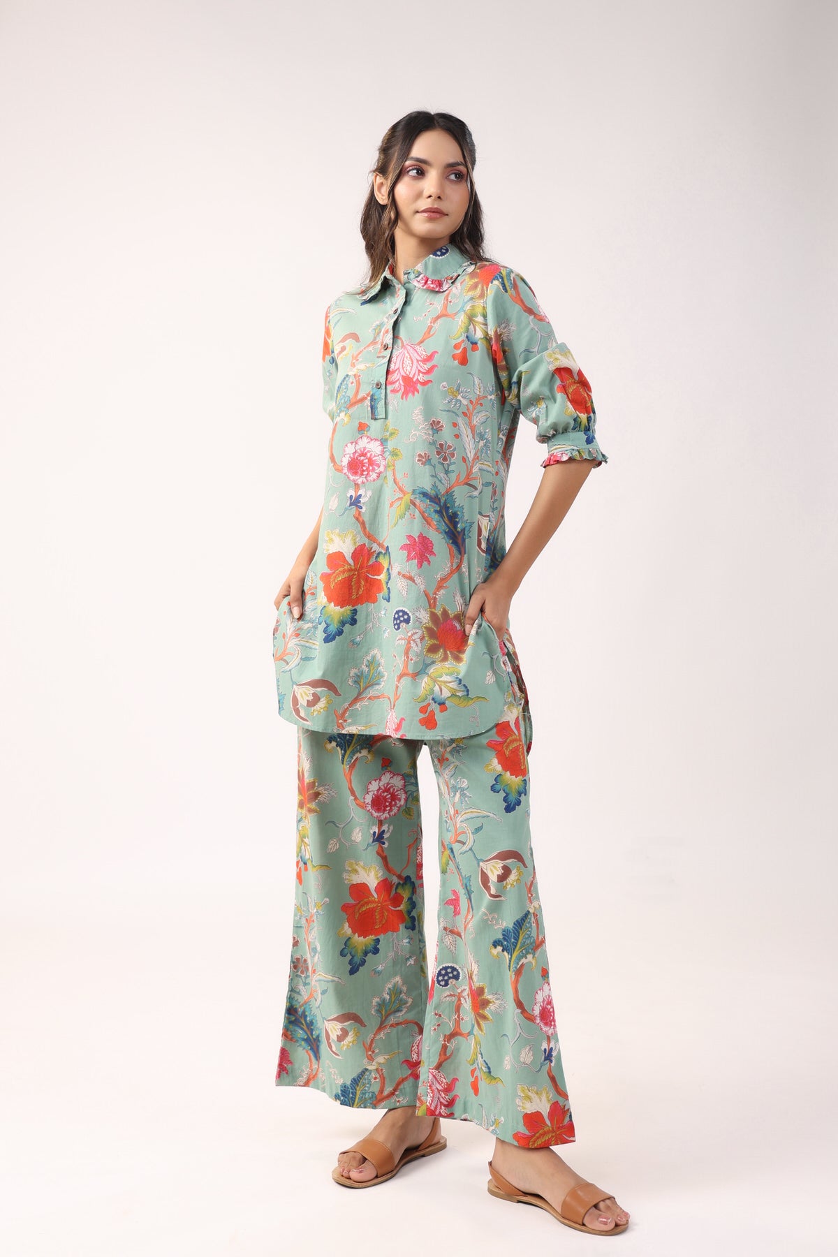 Modern Botanical Cotton Loungewear Set