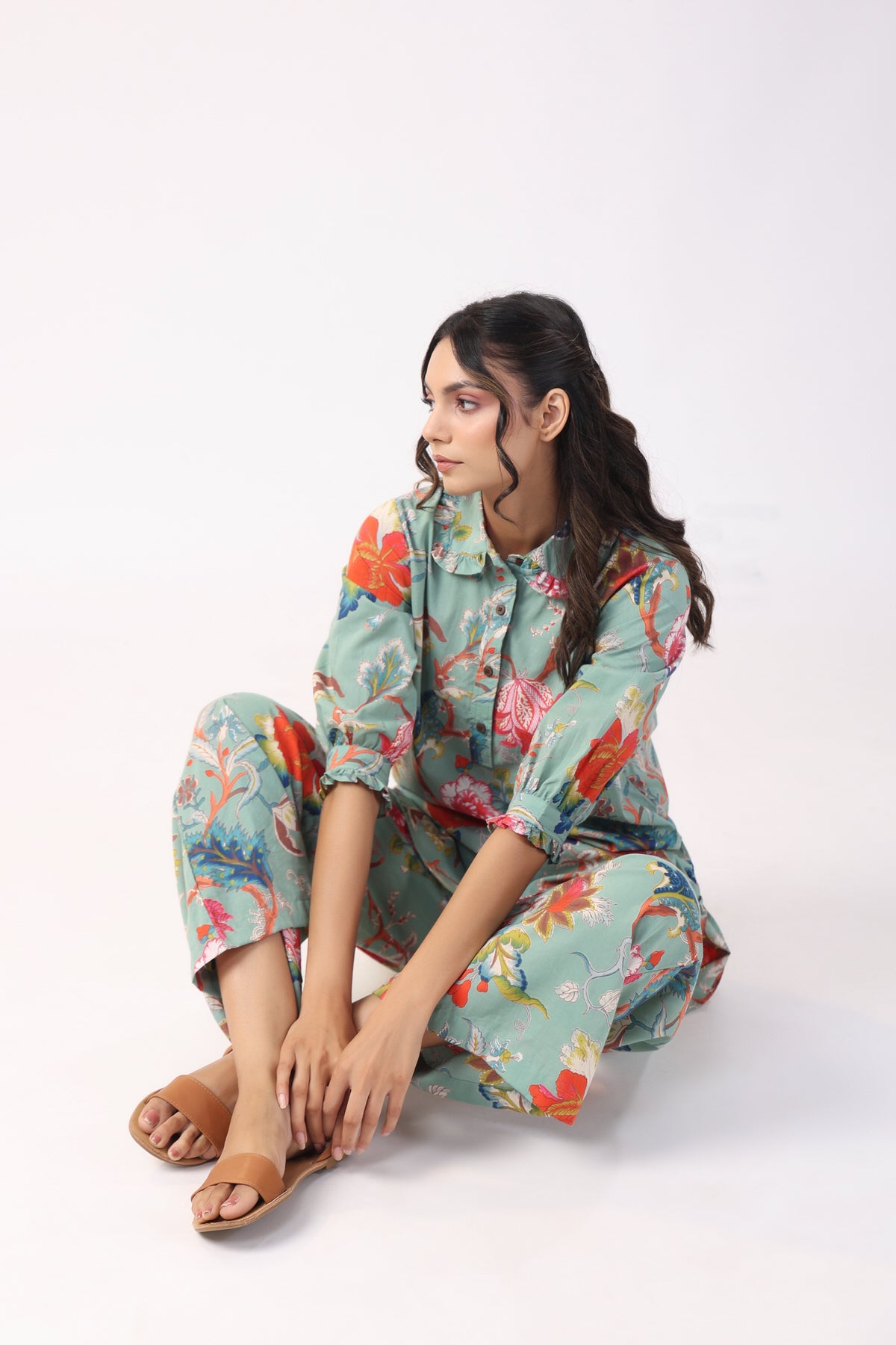 Modern Botanical Cotton Loungewear Set