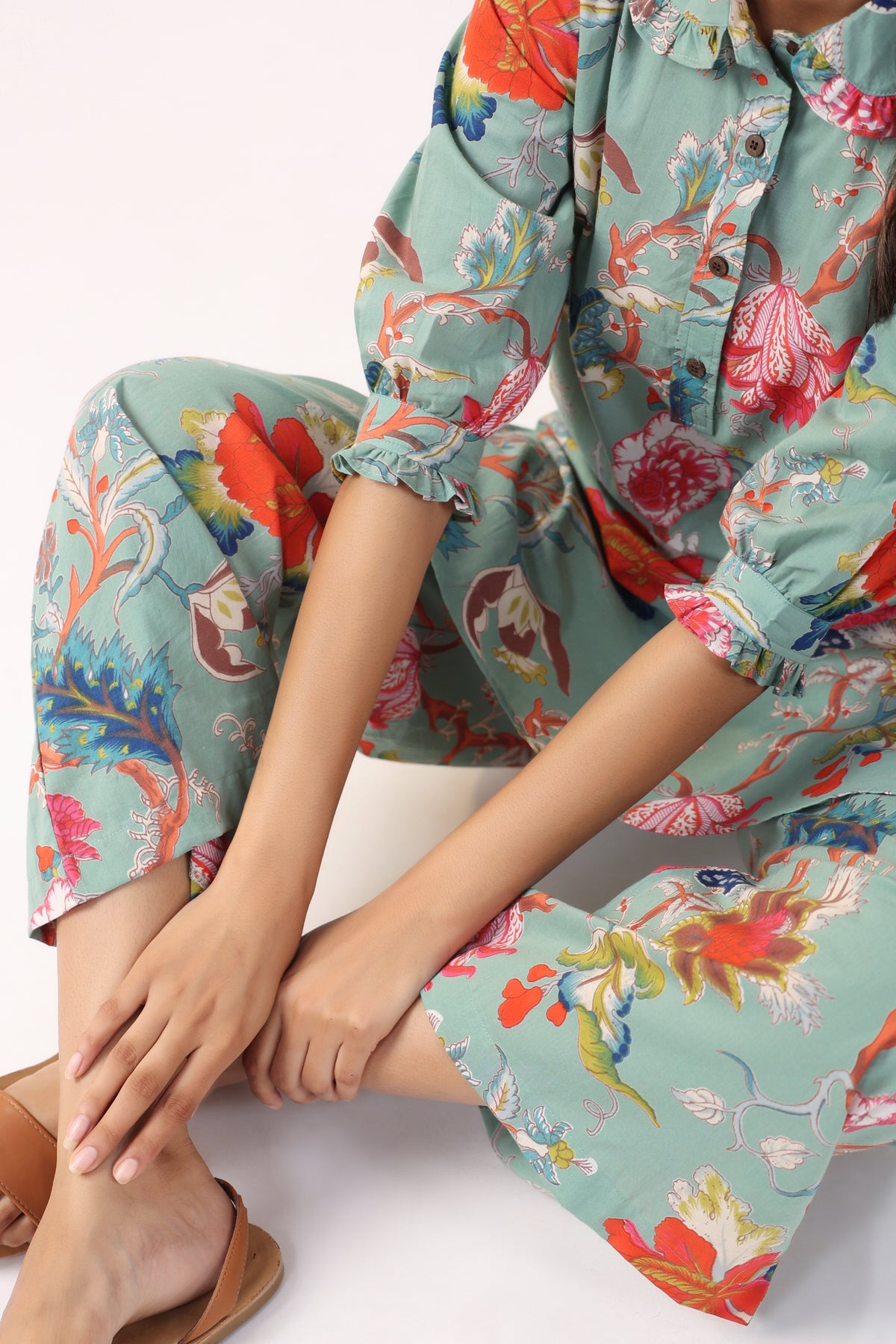 Modern Botanical Cotton Loungewear Set