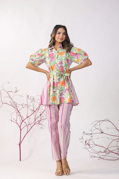 Flower Verse Cotton Co-ord Set