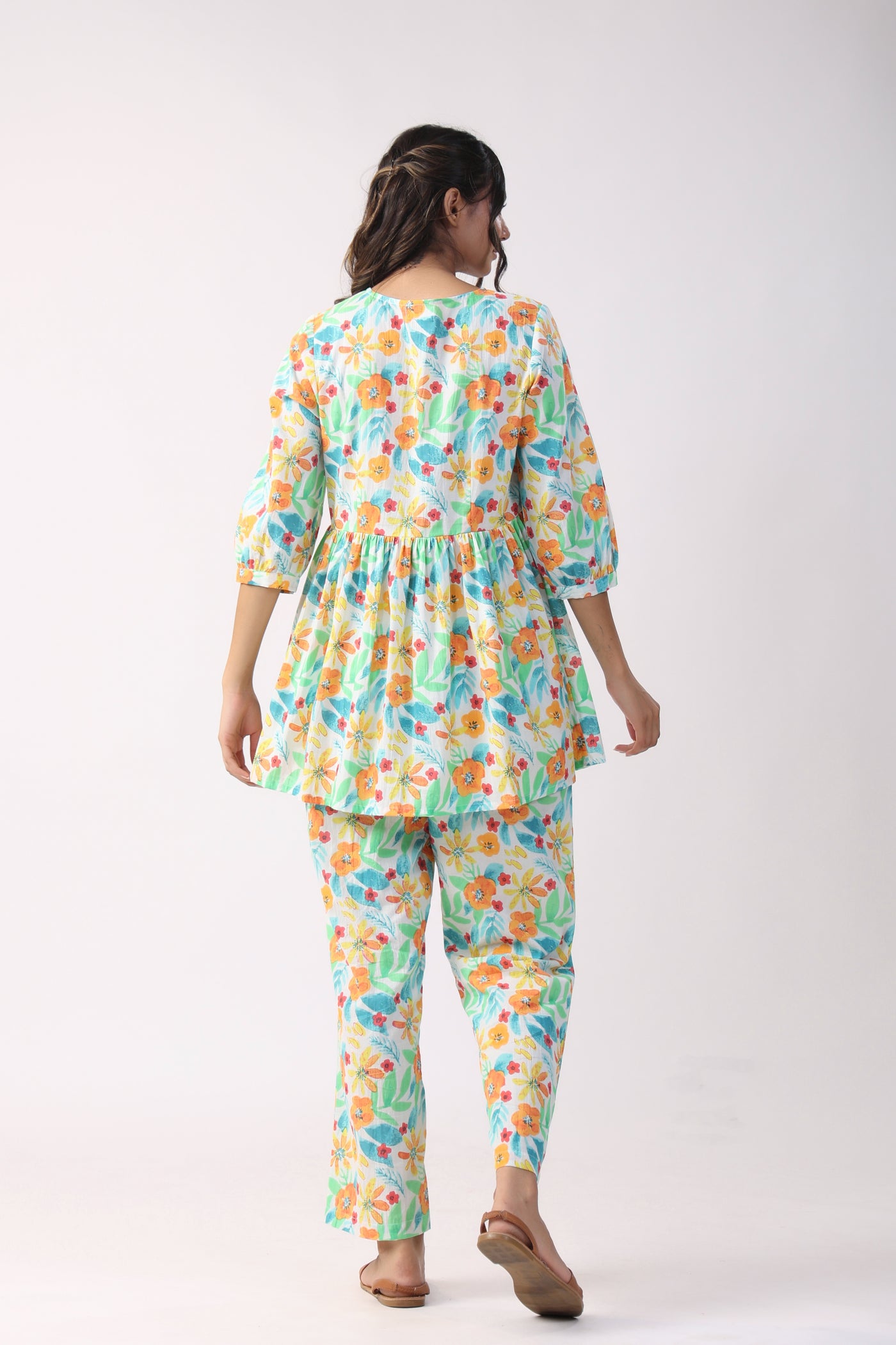 Floral Fiesta Cotton Loungewear Set