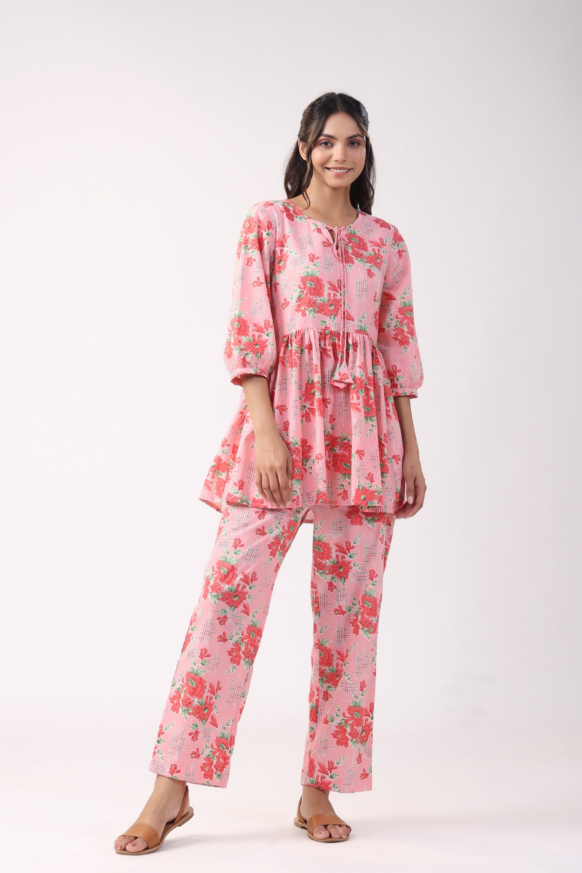 Garden Goddess Cotton Loungewear Top Set