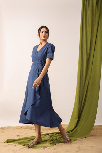Monaco Blue Cotton Dress