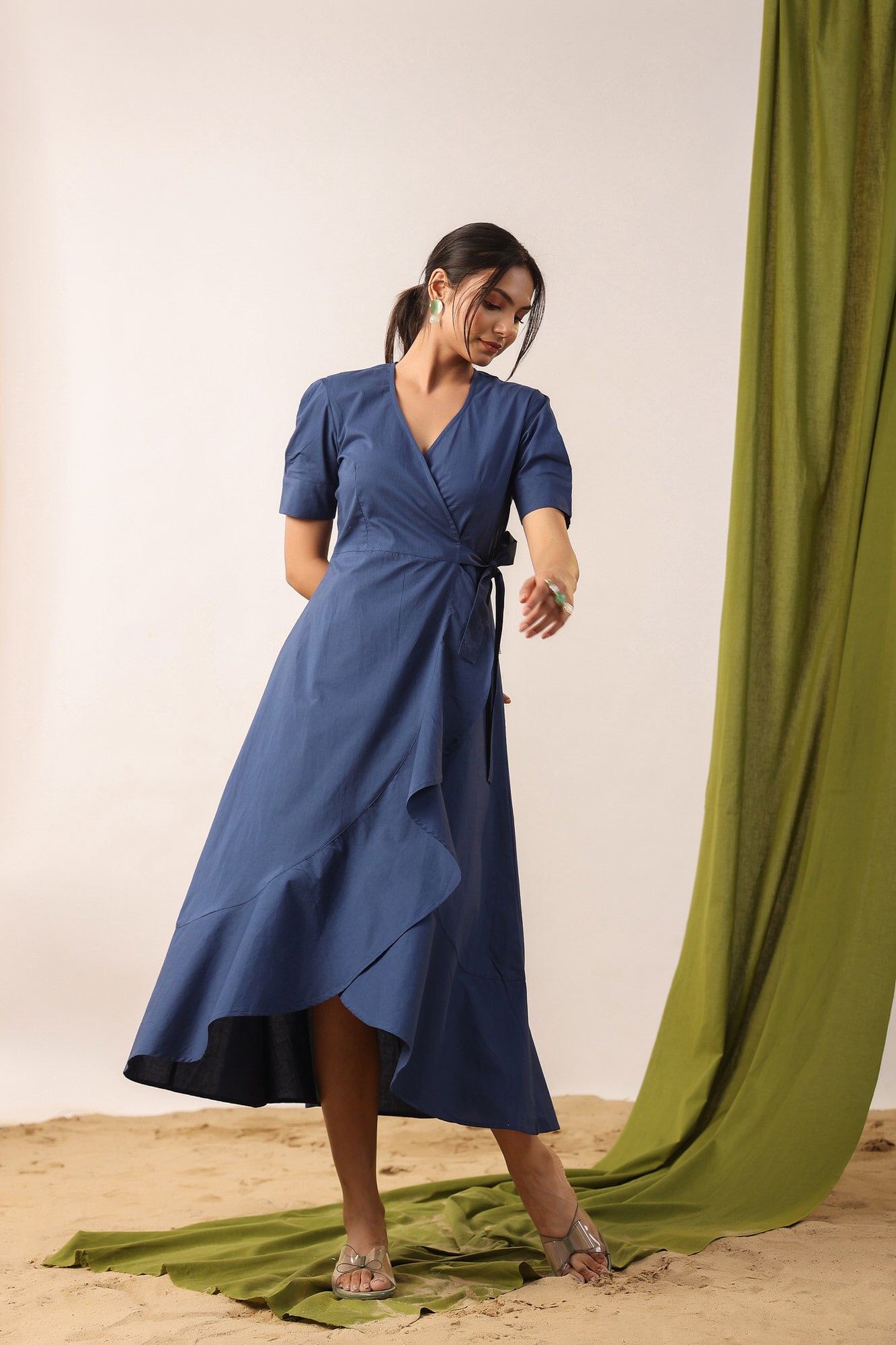 Monaco Blue Cotton Dress