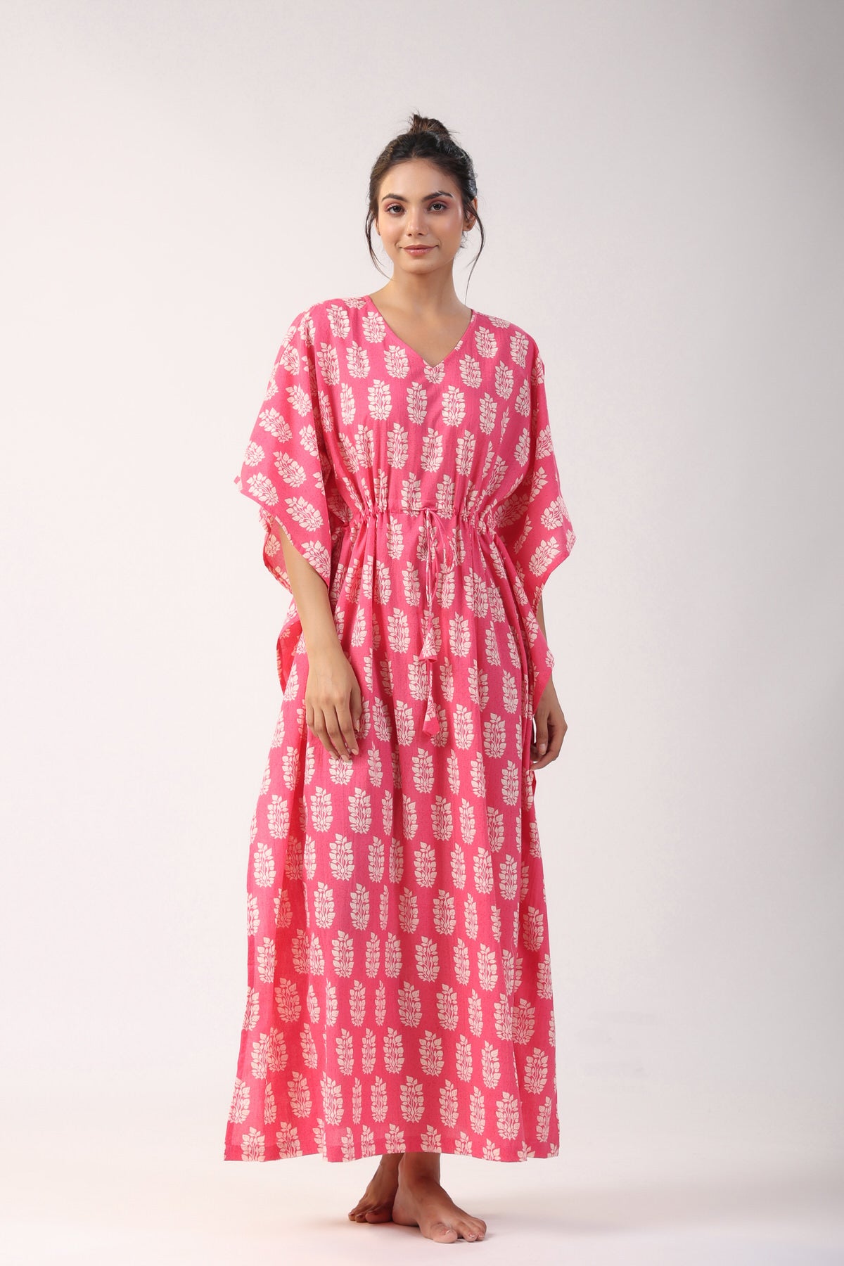 Blushing Bouquet Cotton Kaftan