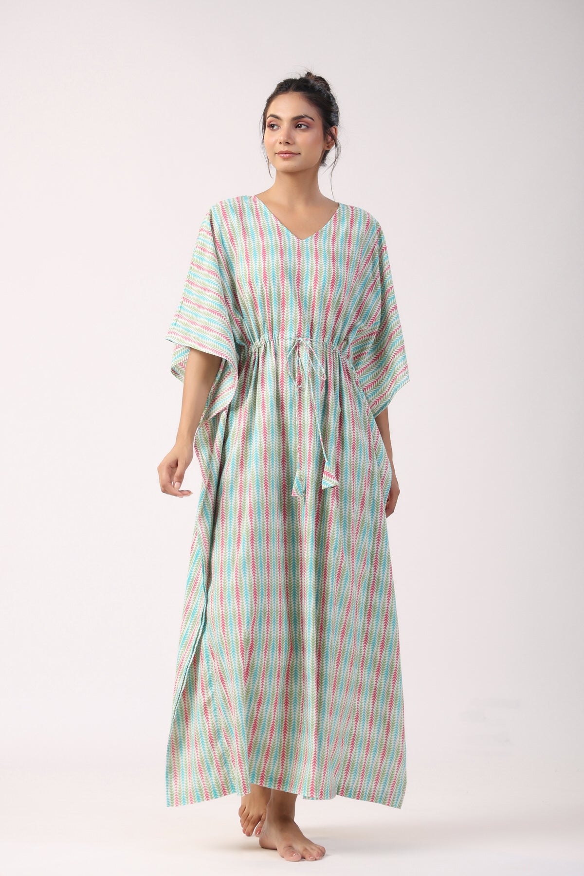 Oceanic Oasis Cotton Kaftan