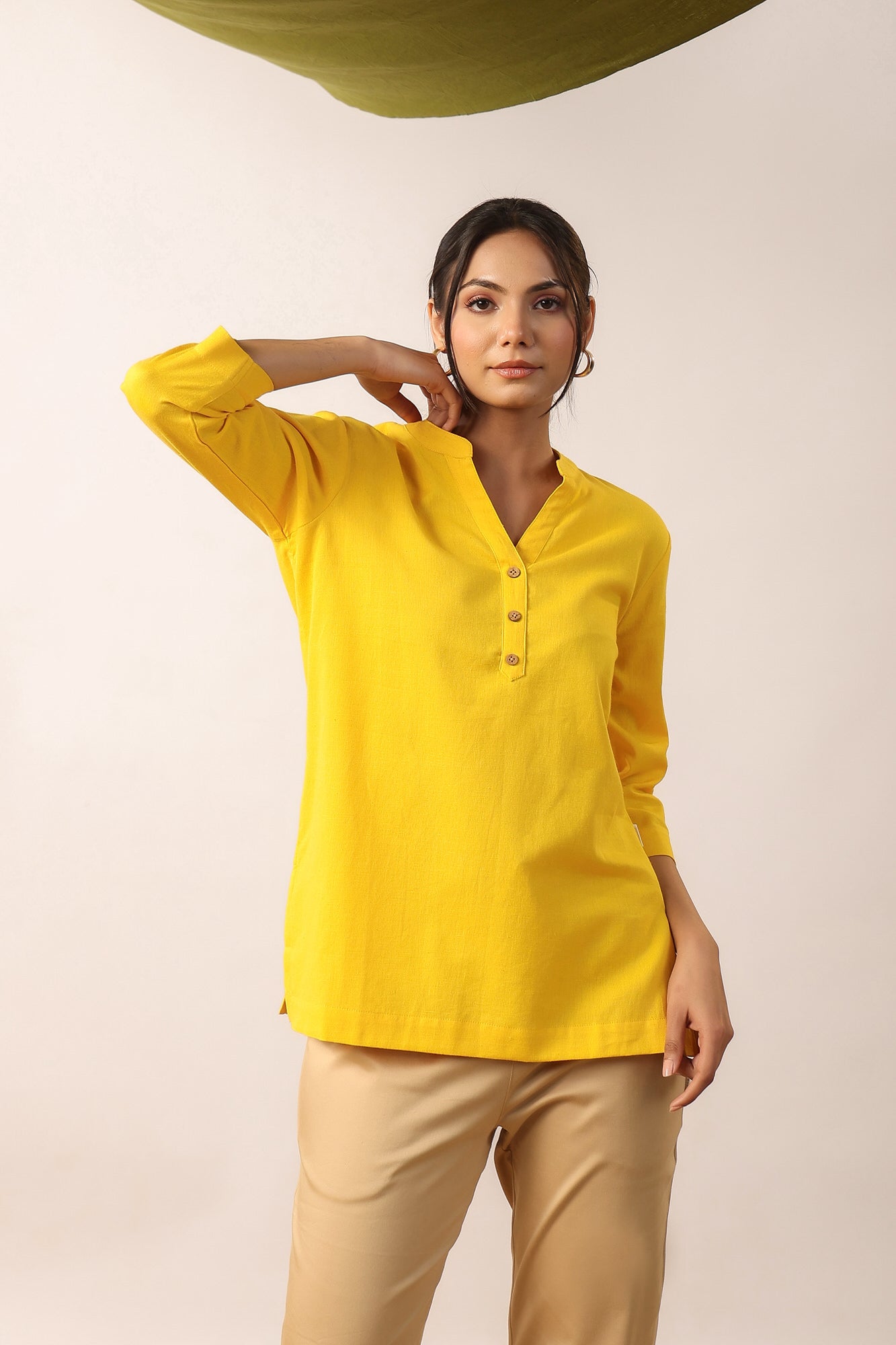 Yellow Ochre Cotton Top