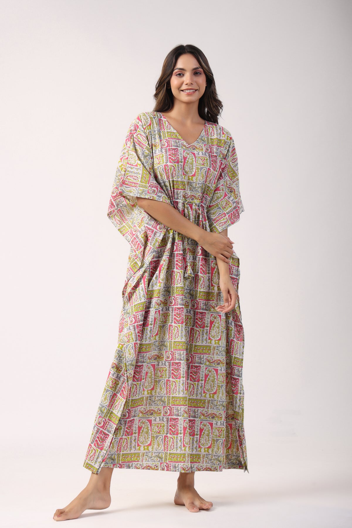 Paisley Fusion Cotton Kaftan