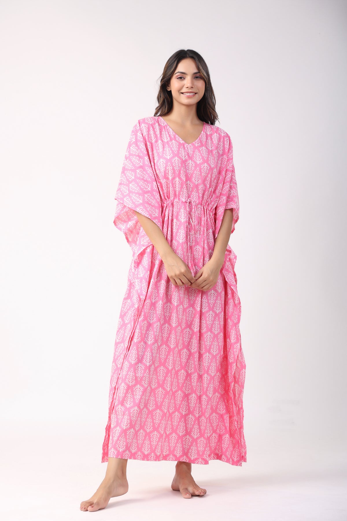 Summer Bloom Cotton Kaftan