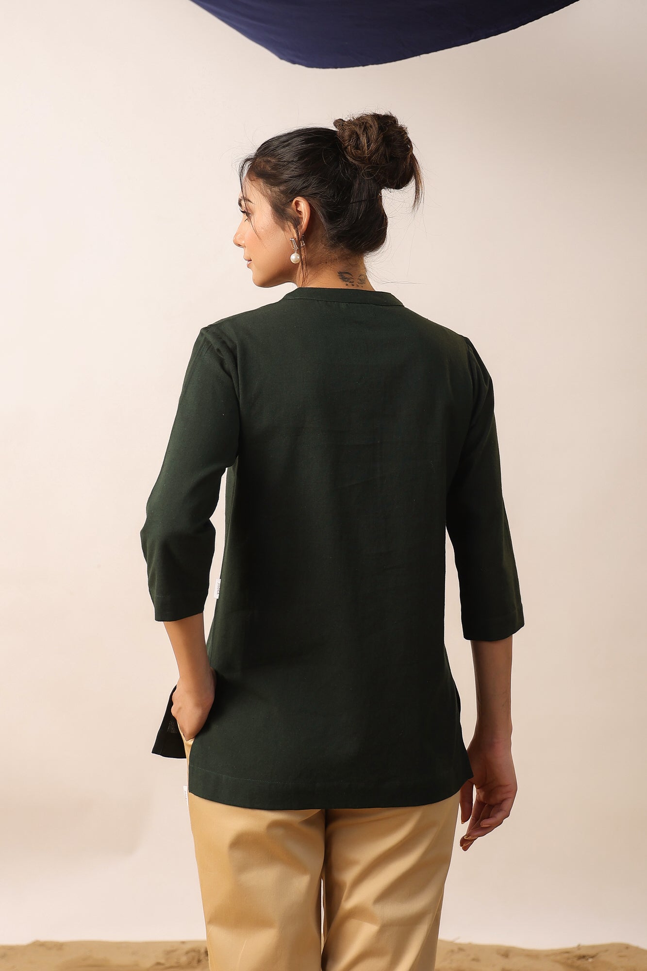 Capulet Green Cotton Flex Top