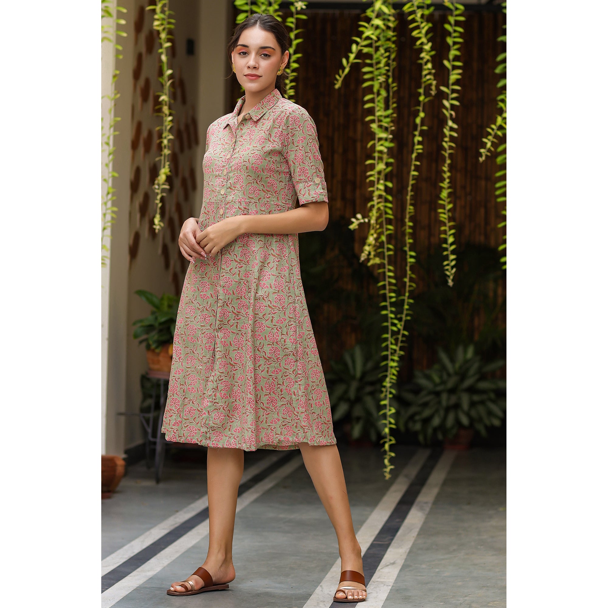 Gardenia on Pista Midi Dress