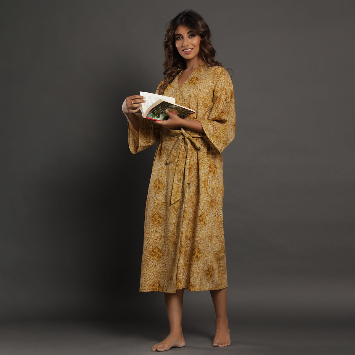 Airy Desert On Yellow Robe Jisora Jaipur