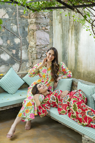 Asian tapestry cotton co-ord set