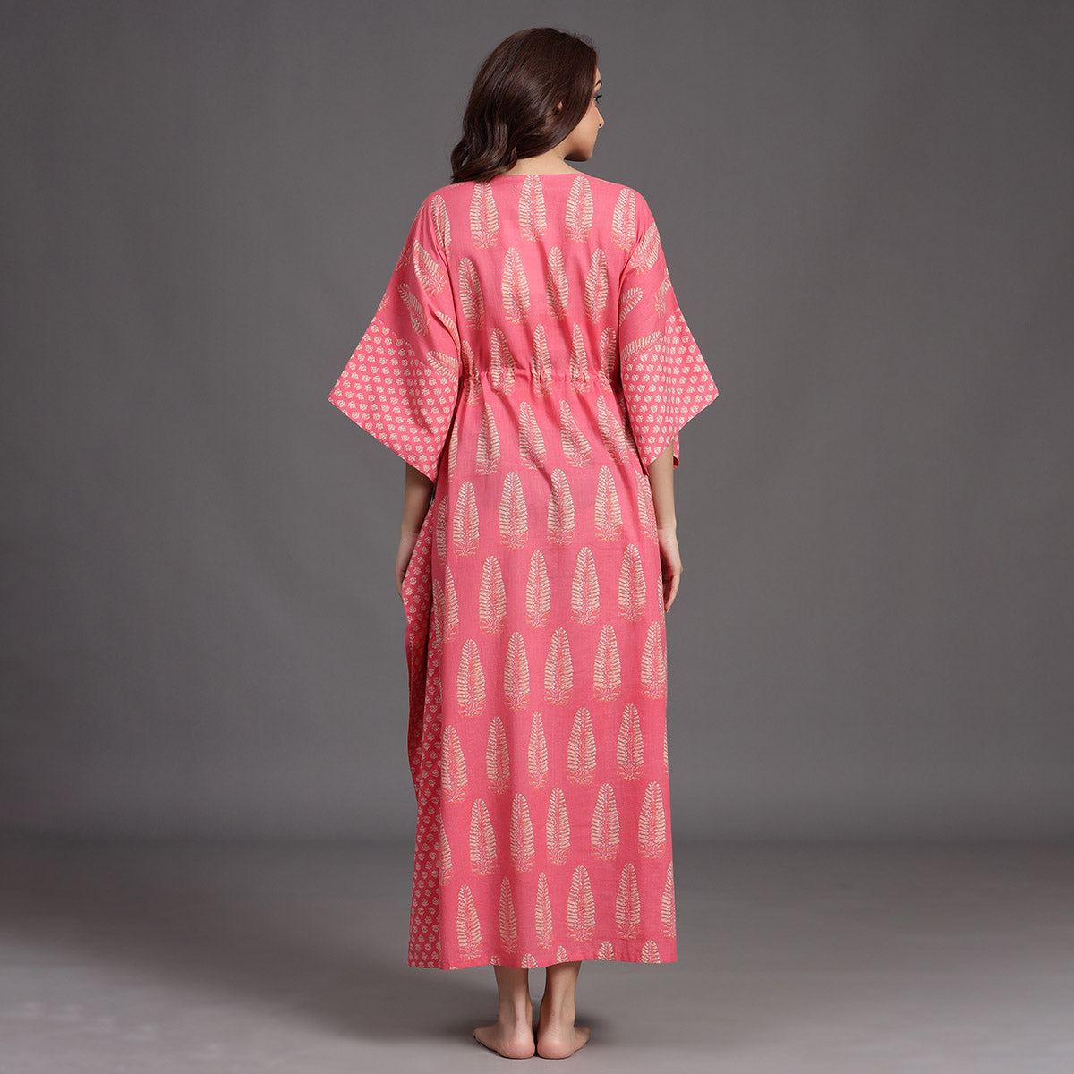 Statement Motif on Pink Kaftan JISORA