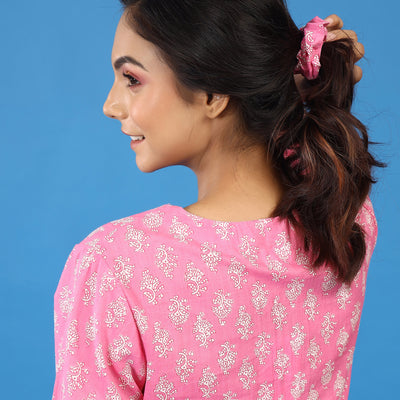 Motif with Patterned Contrast Loungewear JISORA