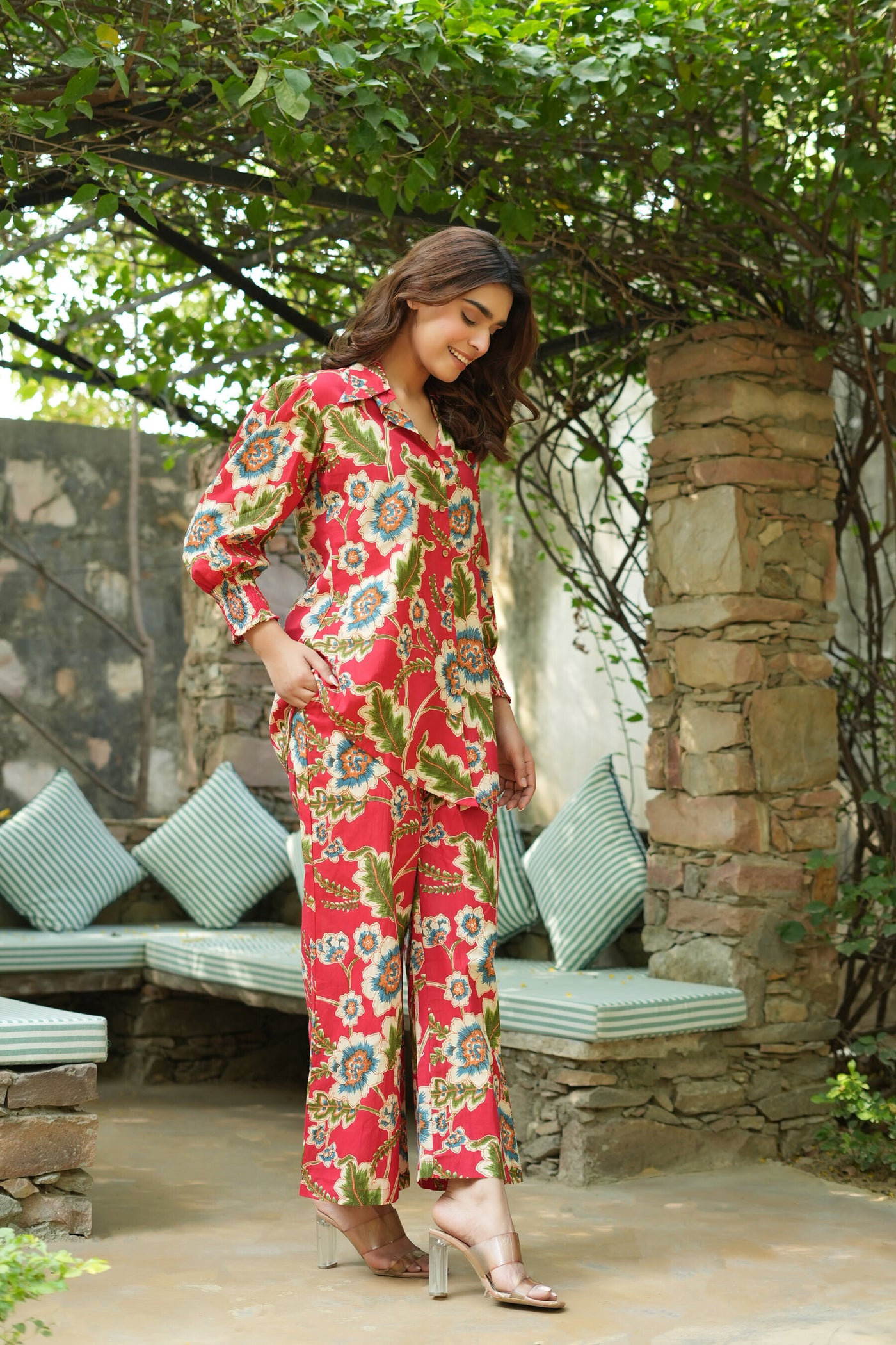 Asian tapestry cotton co-ord set
