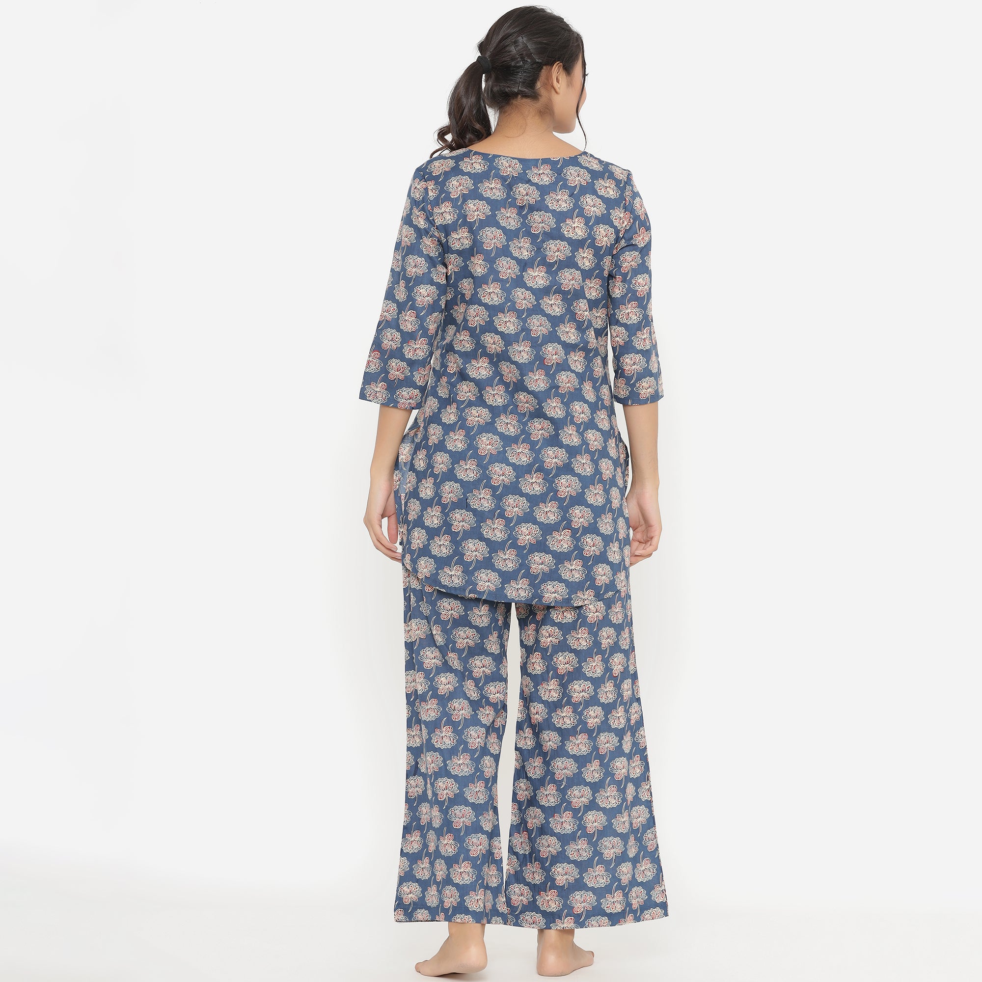 Lotus on Indigo Loungewear Top Set