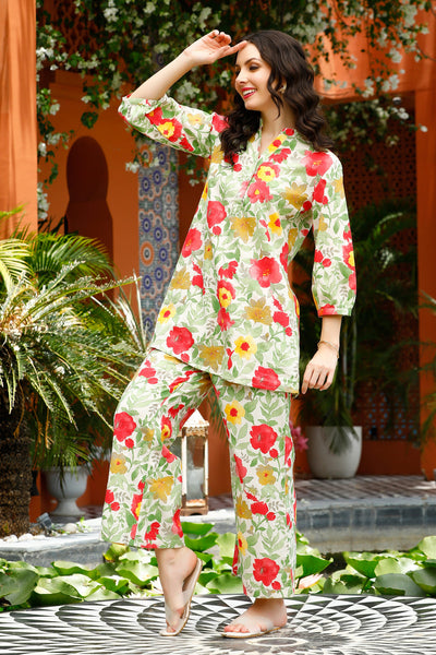 Garden Duet Khadi Cotton Co ord set