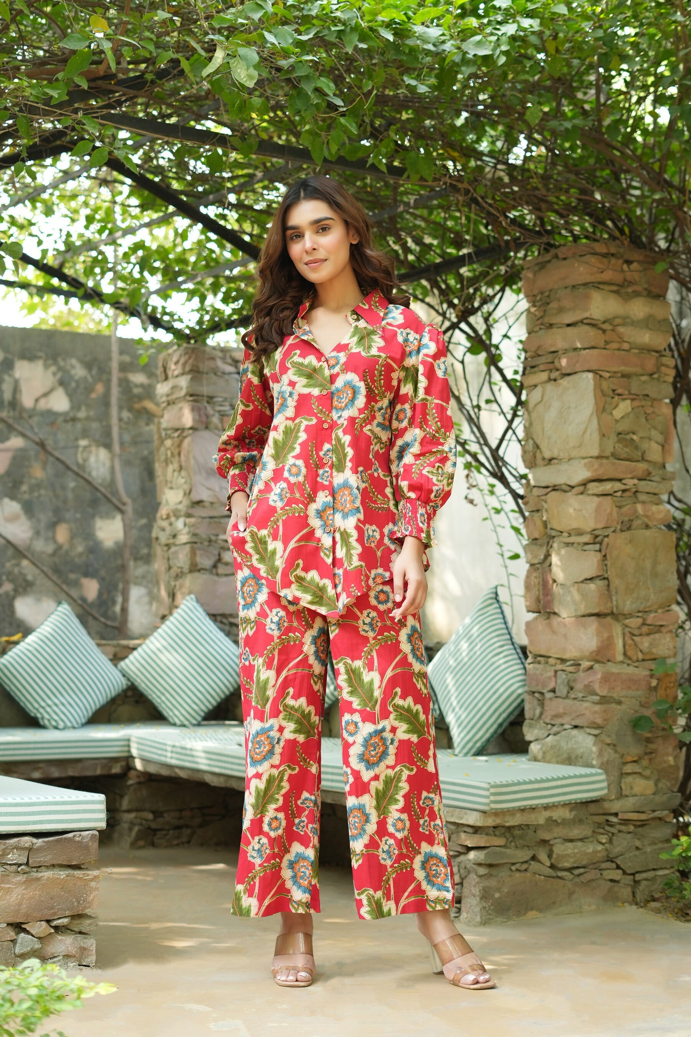 Asian tapestry cotton co-ord set